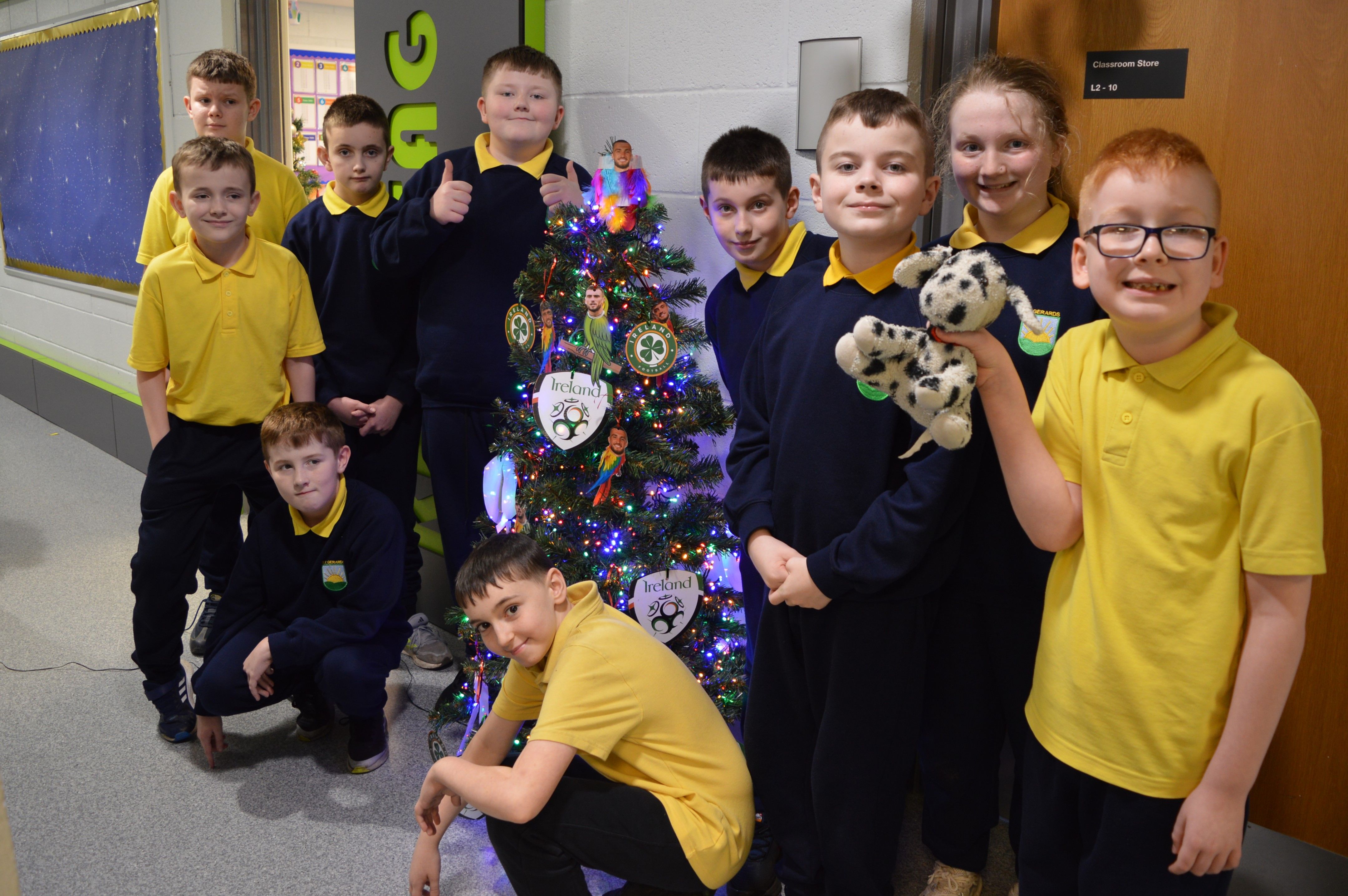 The School have decorated their tree in unique fashion this year