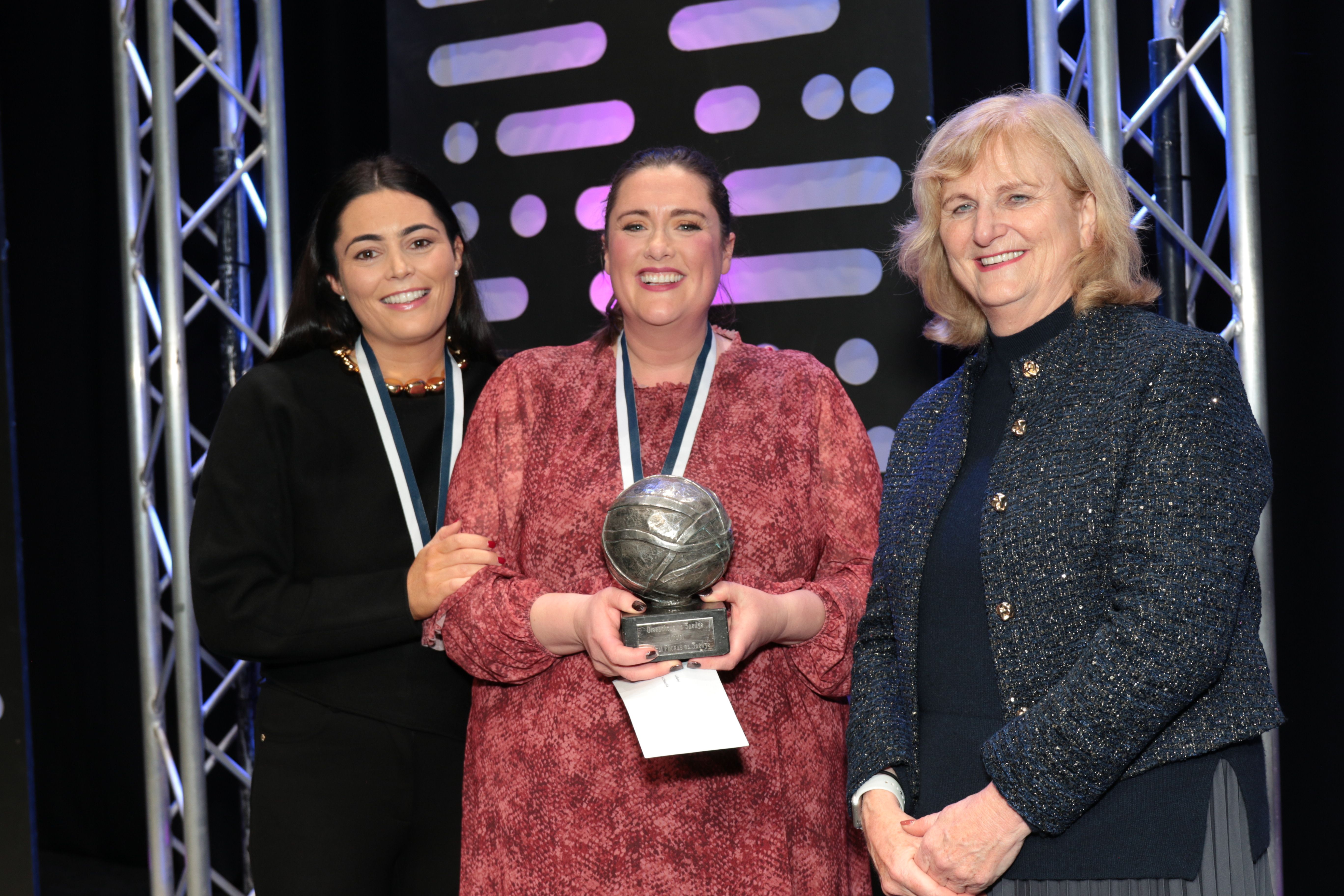 Róise and Caoimhe celebrate their success