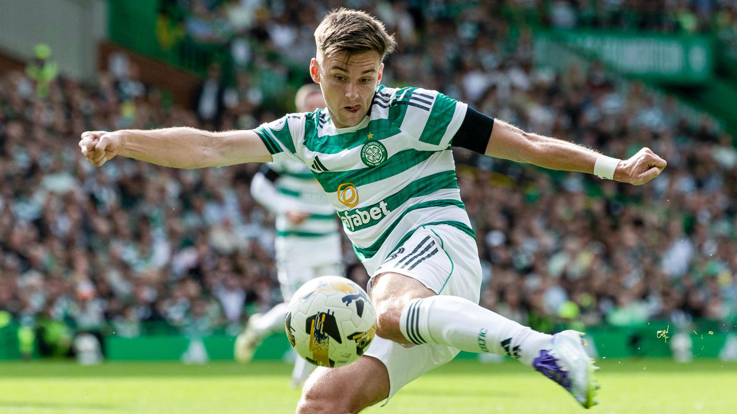 Kieran Tierney managed his first goal back in hoops against Kilmarnock