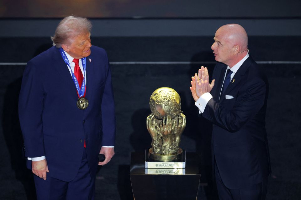 Trump received the 'FIFA Peace Prize' Award from FIFA President Gianni Infantino