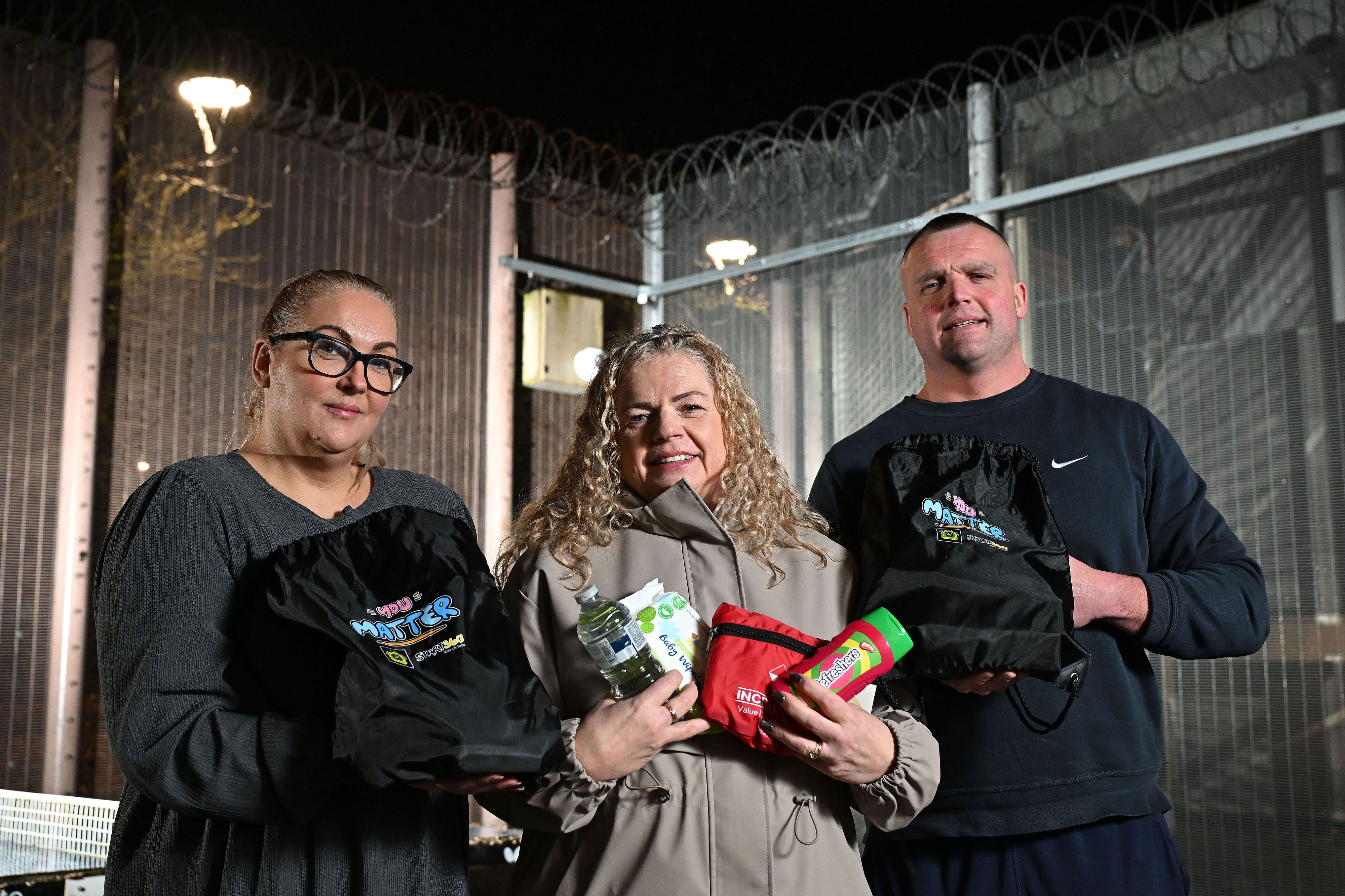 HELP AT HAND: Gráinne Griffith, Start 360, Seaneen Farrelly, Hydebank Wood Prisoner Development Unit Governor, and Stephen Konrad, Ardoyne YC Youth Worker