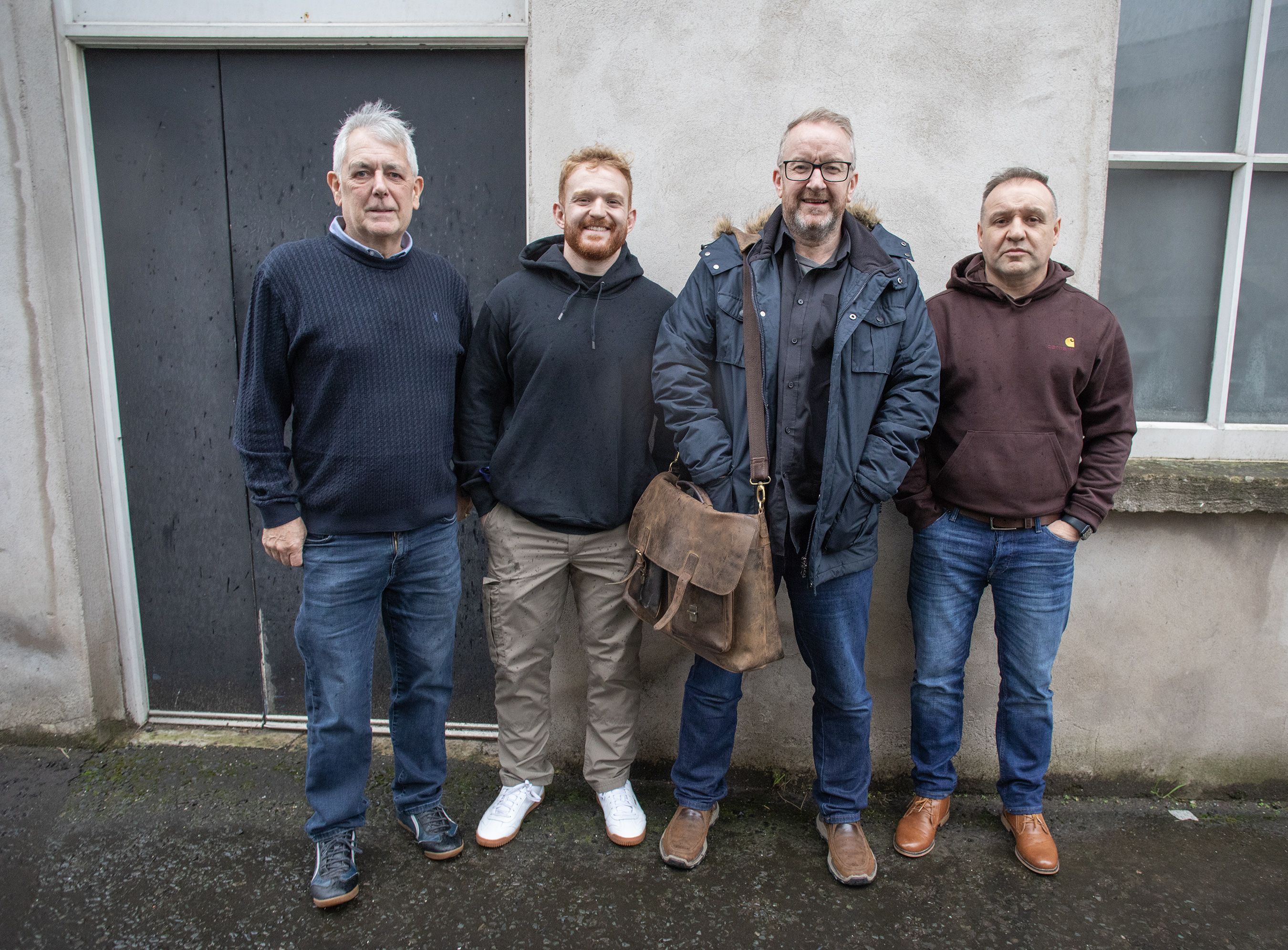 Fra McGuinness (Tar Anall), Naoise Ó Cuilín (USDT), Stiofán Ó Nualláin (Trademark) and John O'Hagan (Tar Anall)