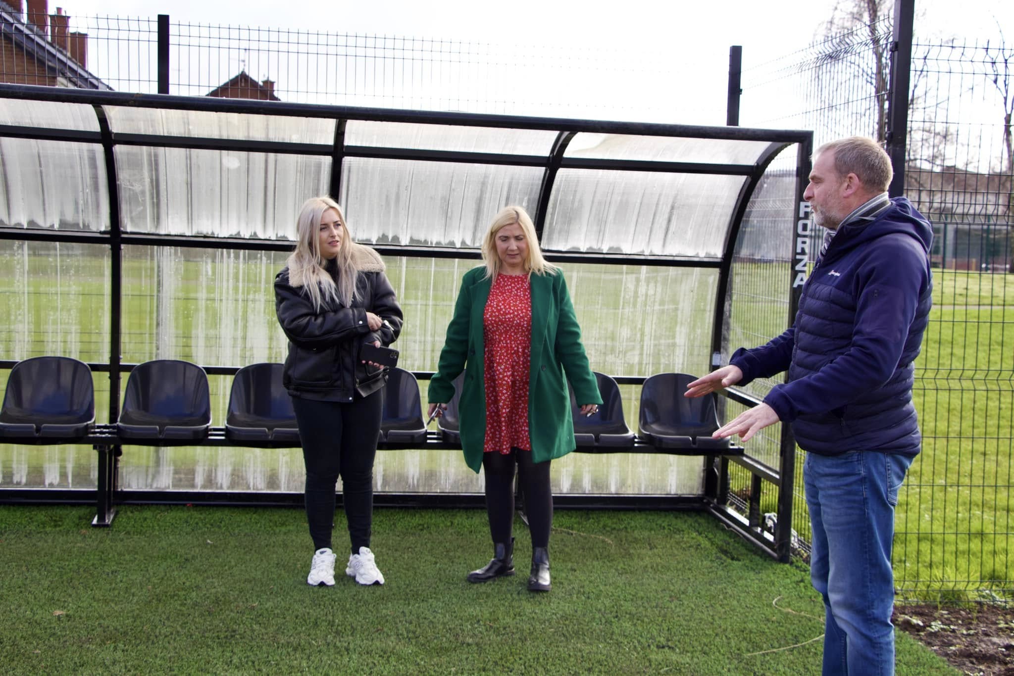 The Sinn Féin reps met with officials from the Council on the site