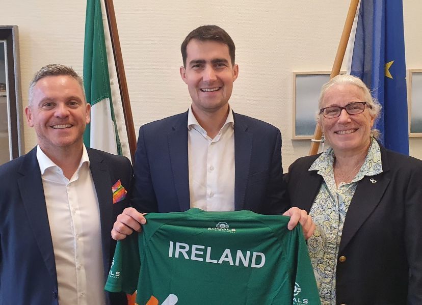 Aidan Walsh and Alicia McConnell with Irish Finance Minister, Jack Chambers