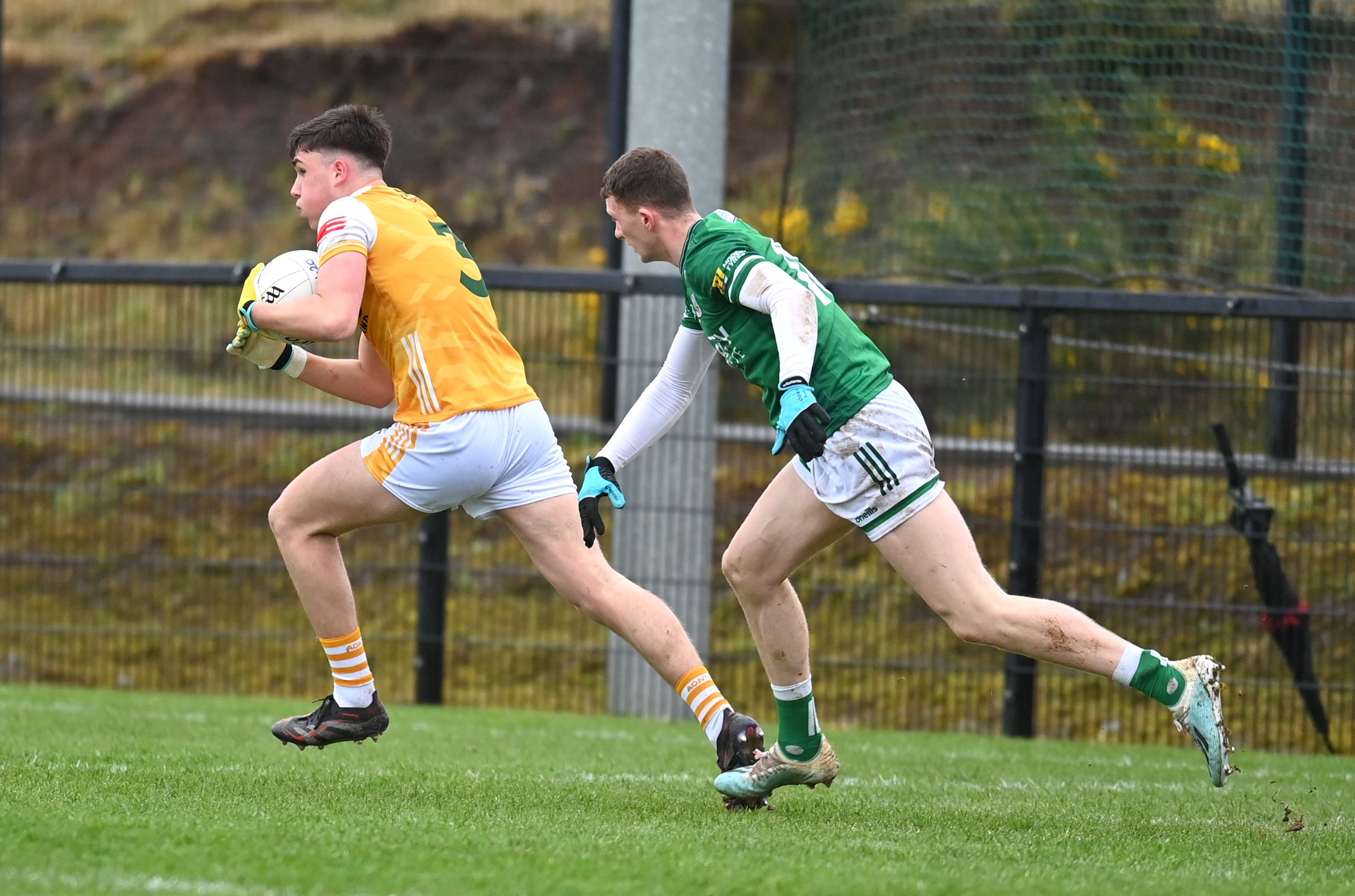 Donncha McGurk in possession 