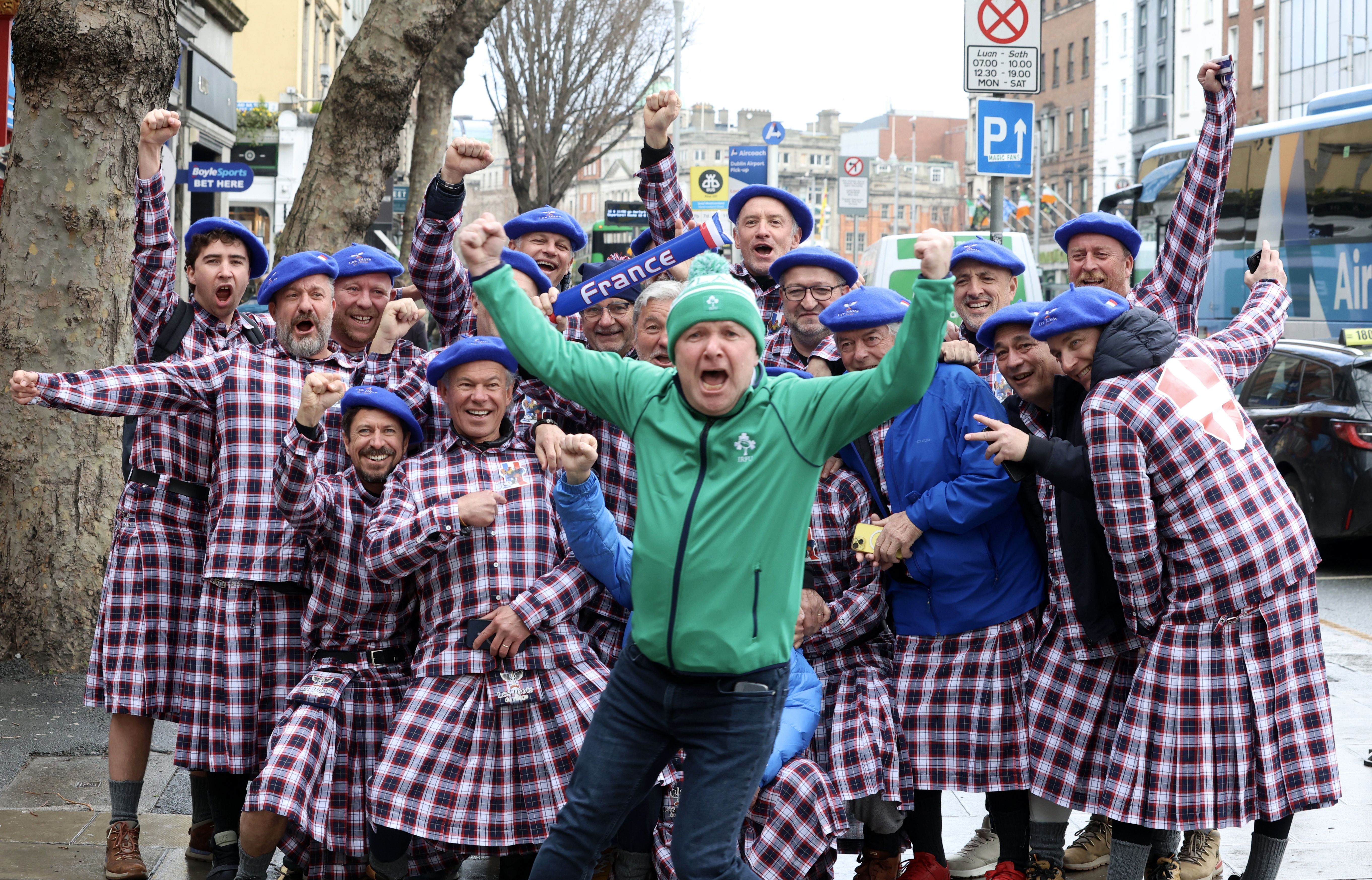 ALLEZ LES BLEUS: The Ireland-France mid-afternoon kick-off saw many people start drinking early on Saturday