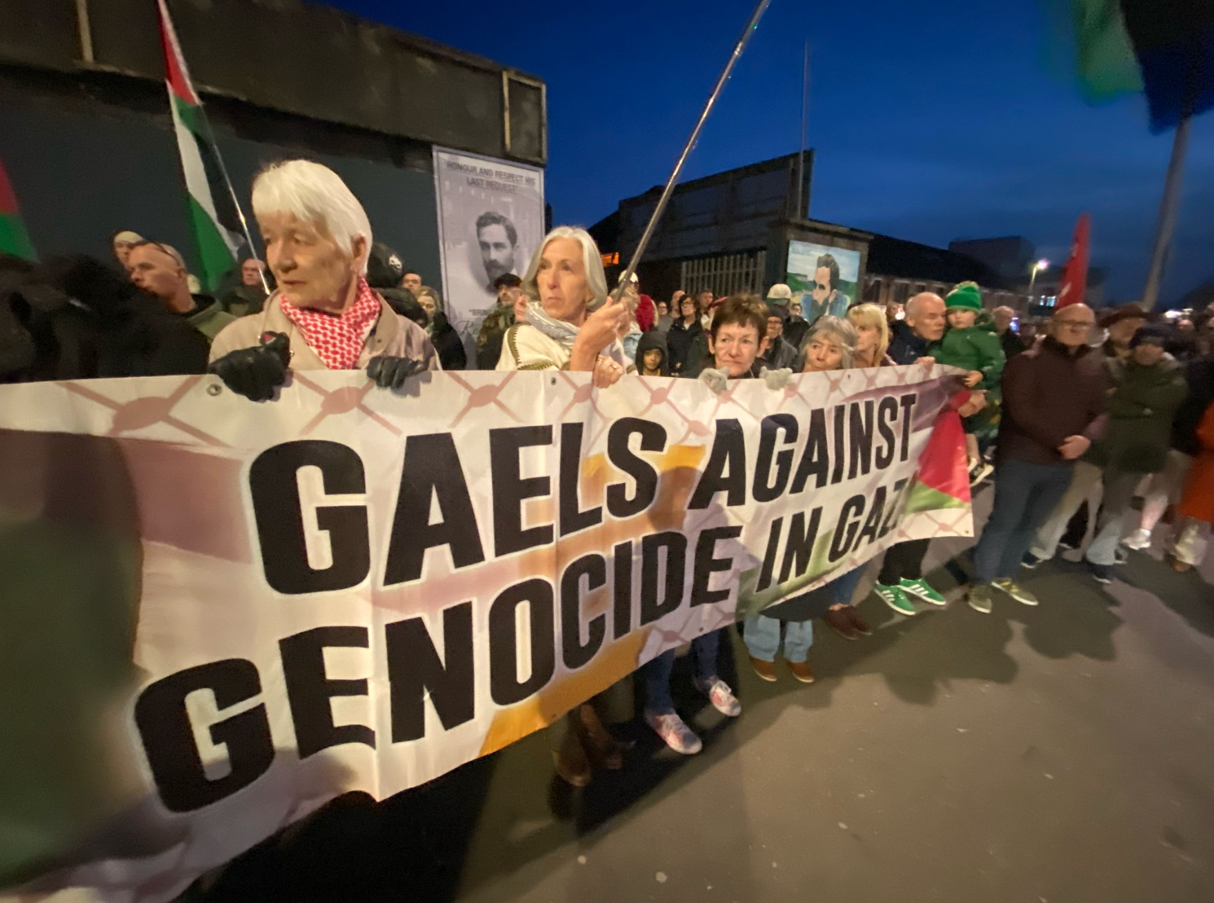 A section of the crowd at last night's rally