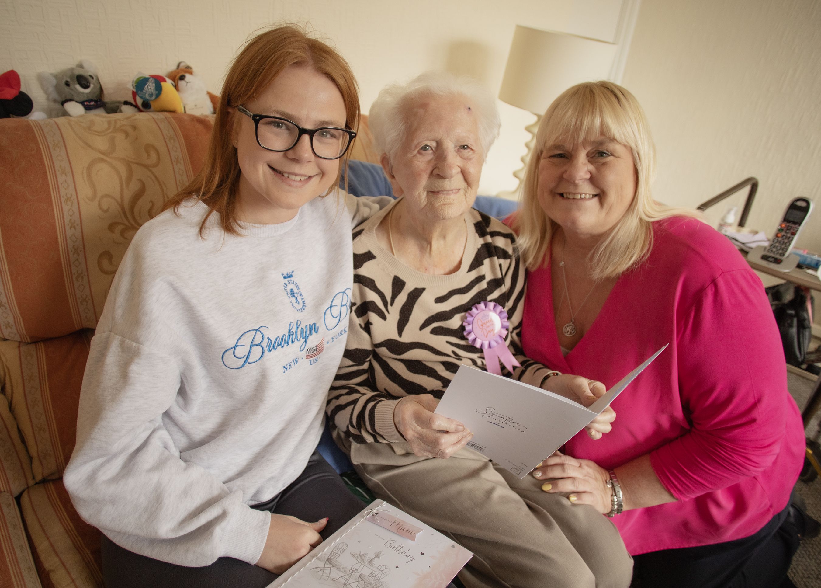 Louisa with great-granddaughter Rachel and granddaughter Karen