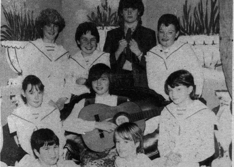 IN REHEARSAL: Maria (Frances O’Neill), Captain Von Trapp (Kathleen Spotswood), Lisel (Rosaleen Carson), Fredriech (Anne Marie Doherty), Louisa (Nuala McGuinness), Kurt (Paula Toner), Birgitta (Geraldine Lavery), Marta (Louise Copeland), Gretl (Kim Begley) ahead of the St Rose’s production of the Sound of Music