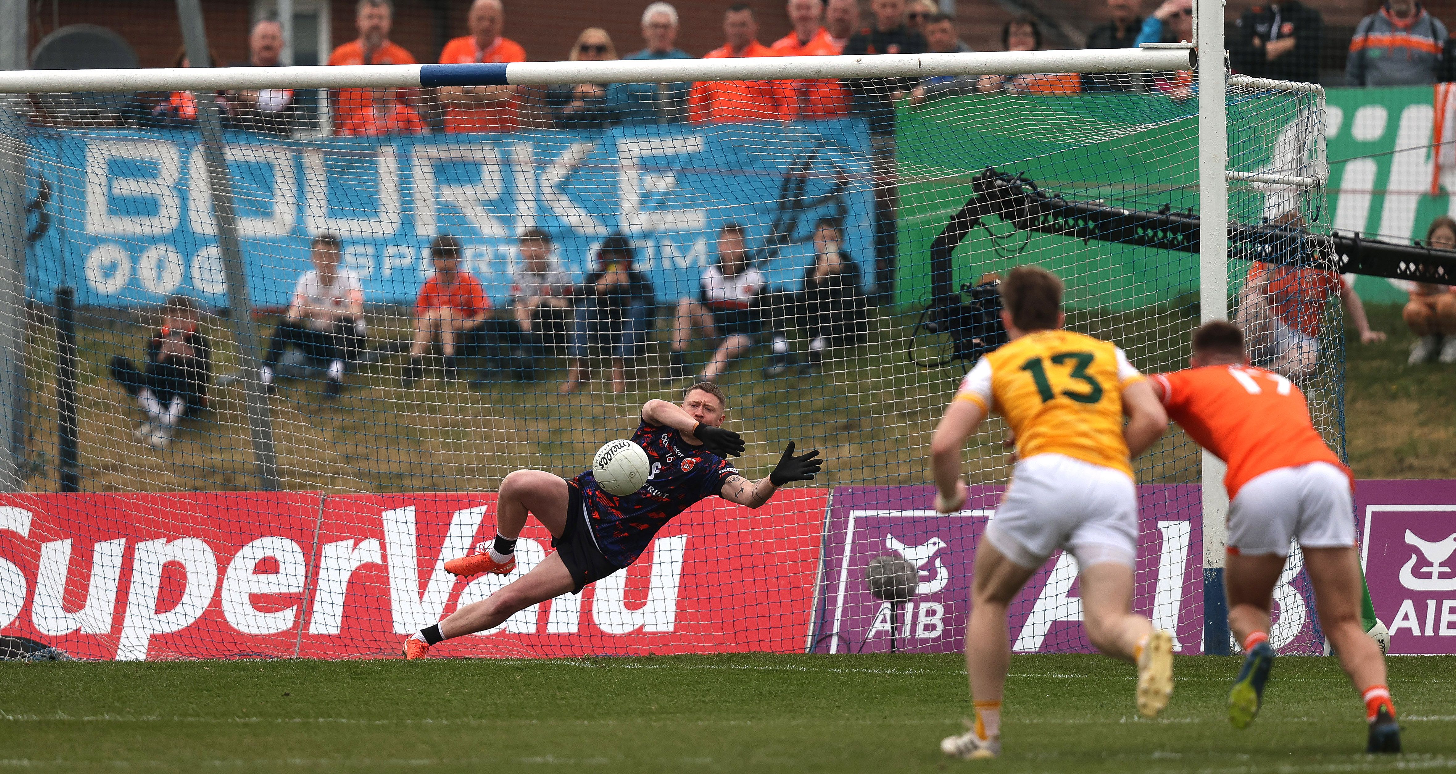 Blaine Hughes saves Kavan Keenan's penalty