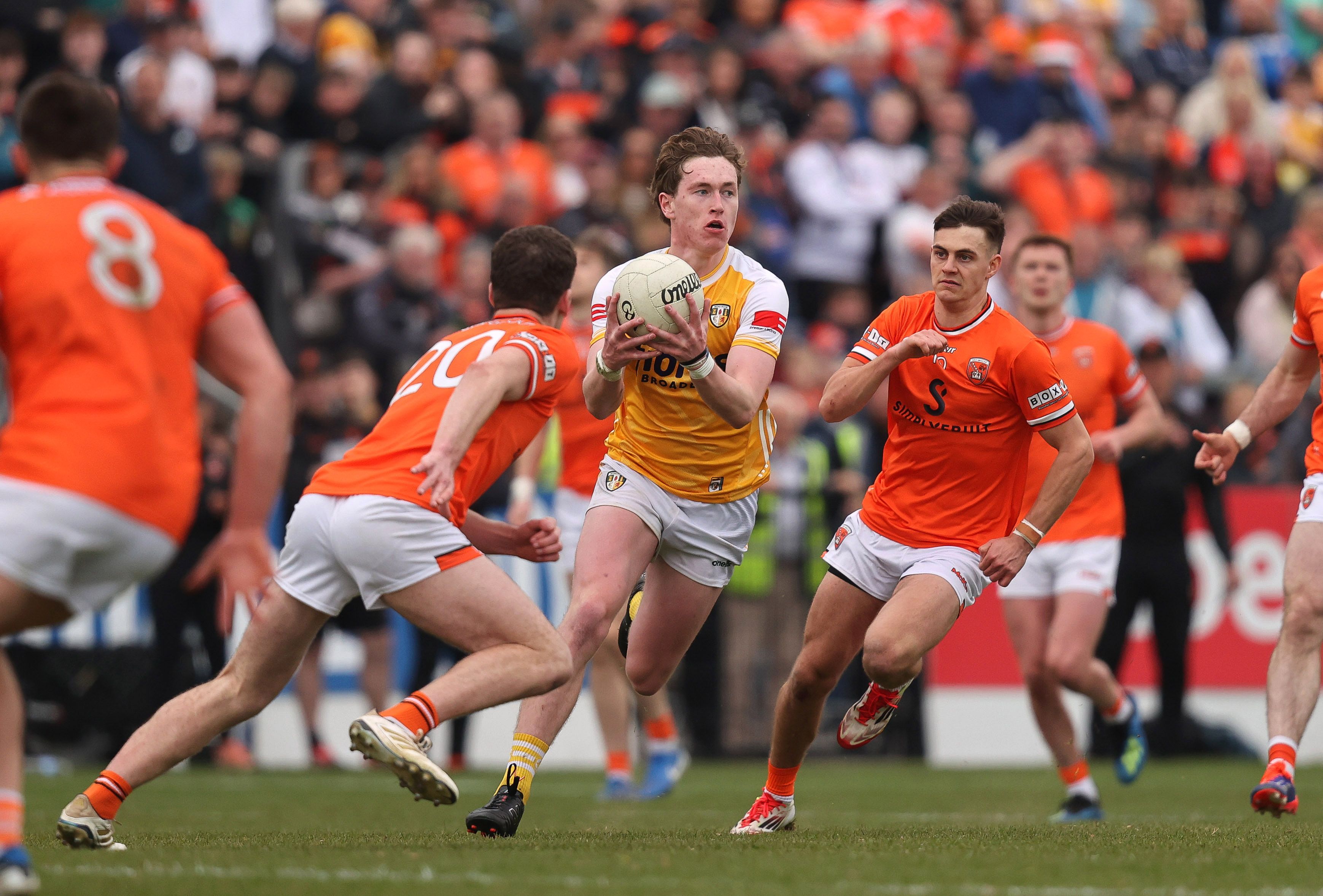 Conor Hand comes away with the ball