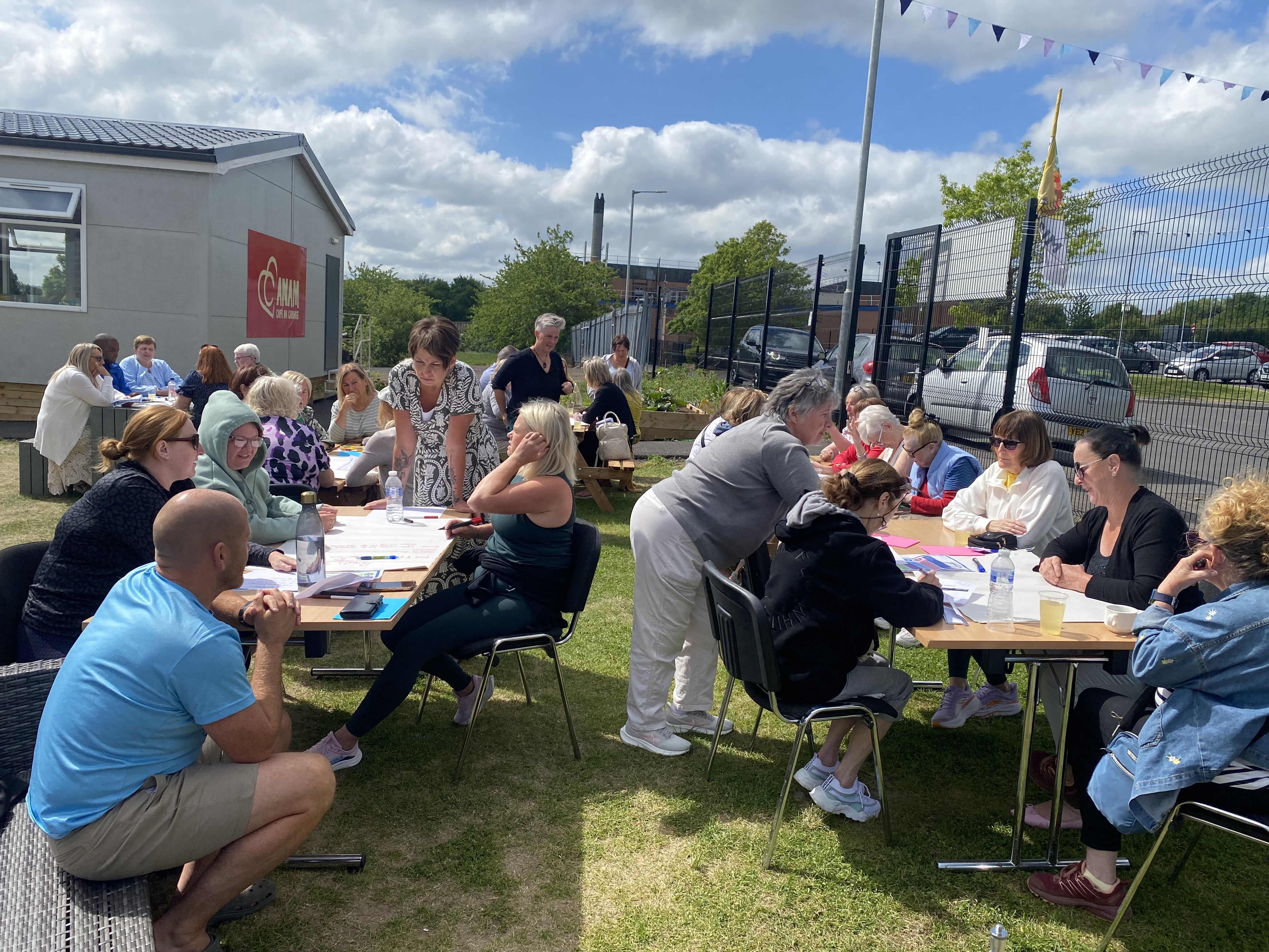 Just one of the many New Script events in West Belfast his week