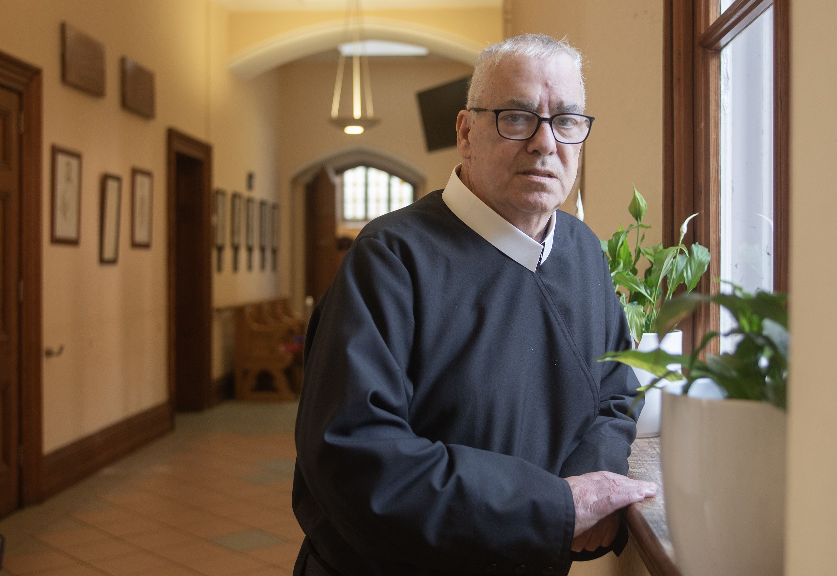 Fr Brendan Kelly at Clonard Monastery