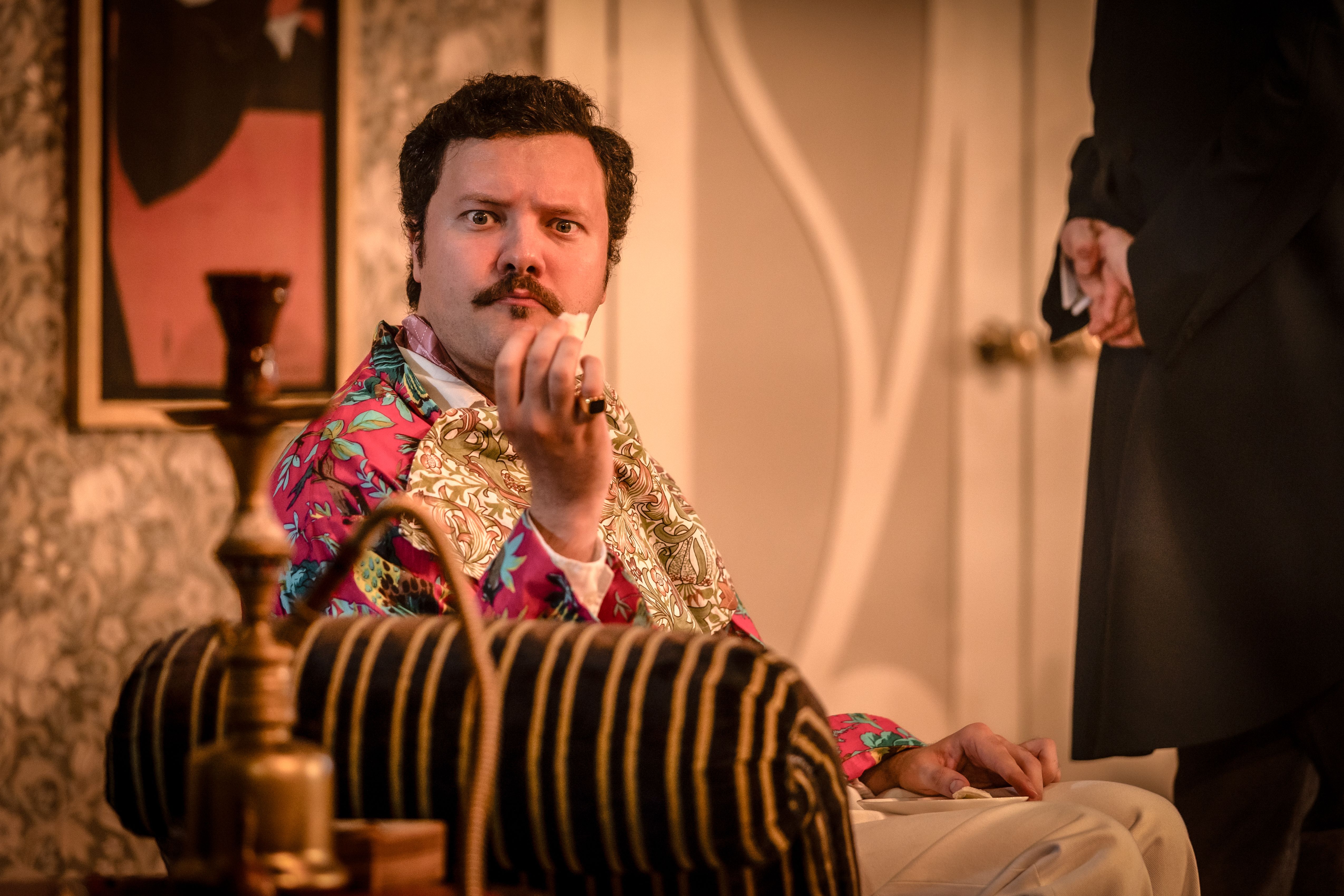 Conor O’Donnell hams it up as Algy