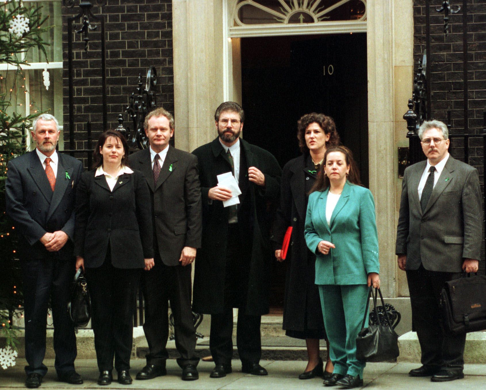 Siobhán, second right, as part of the Sinn Féin negotiating team in Downing Street