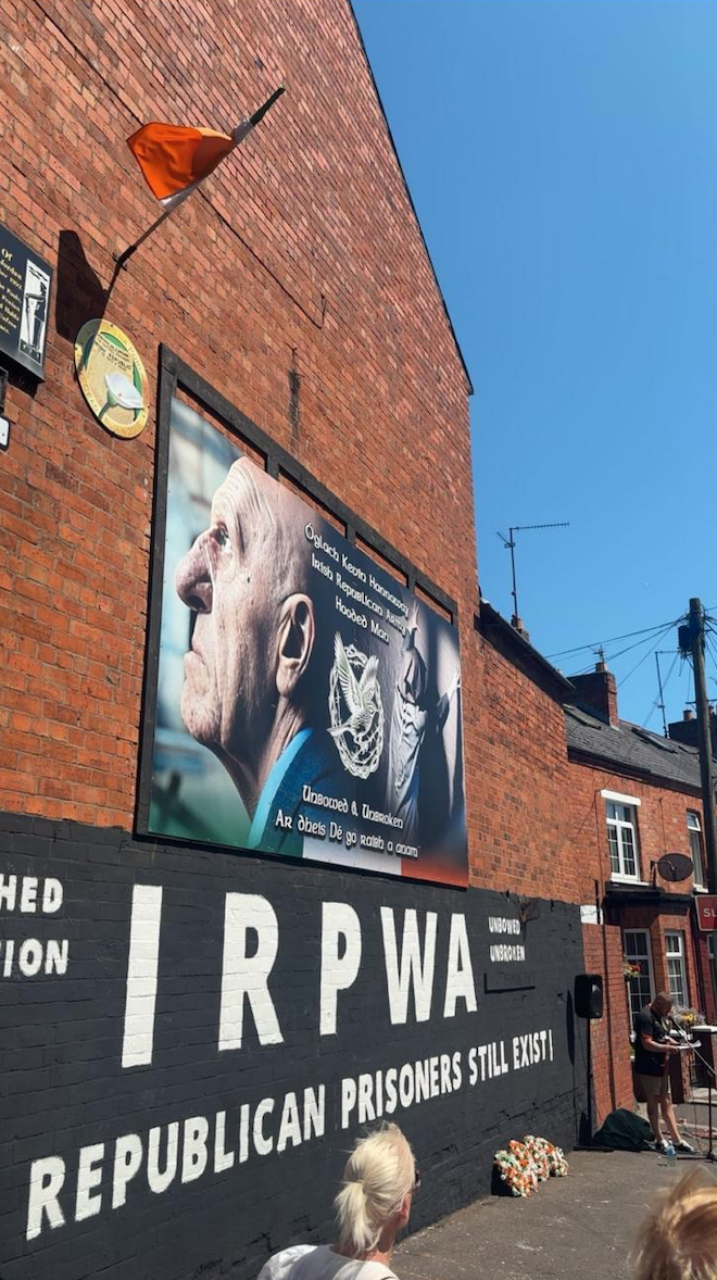 TRIBUTE: The unveiling of the Kevin Hannaway mural artwork went ahead on Sunday as planned