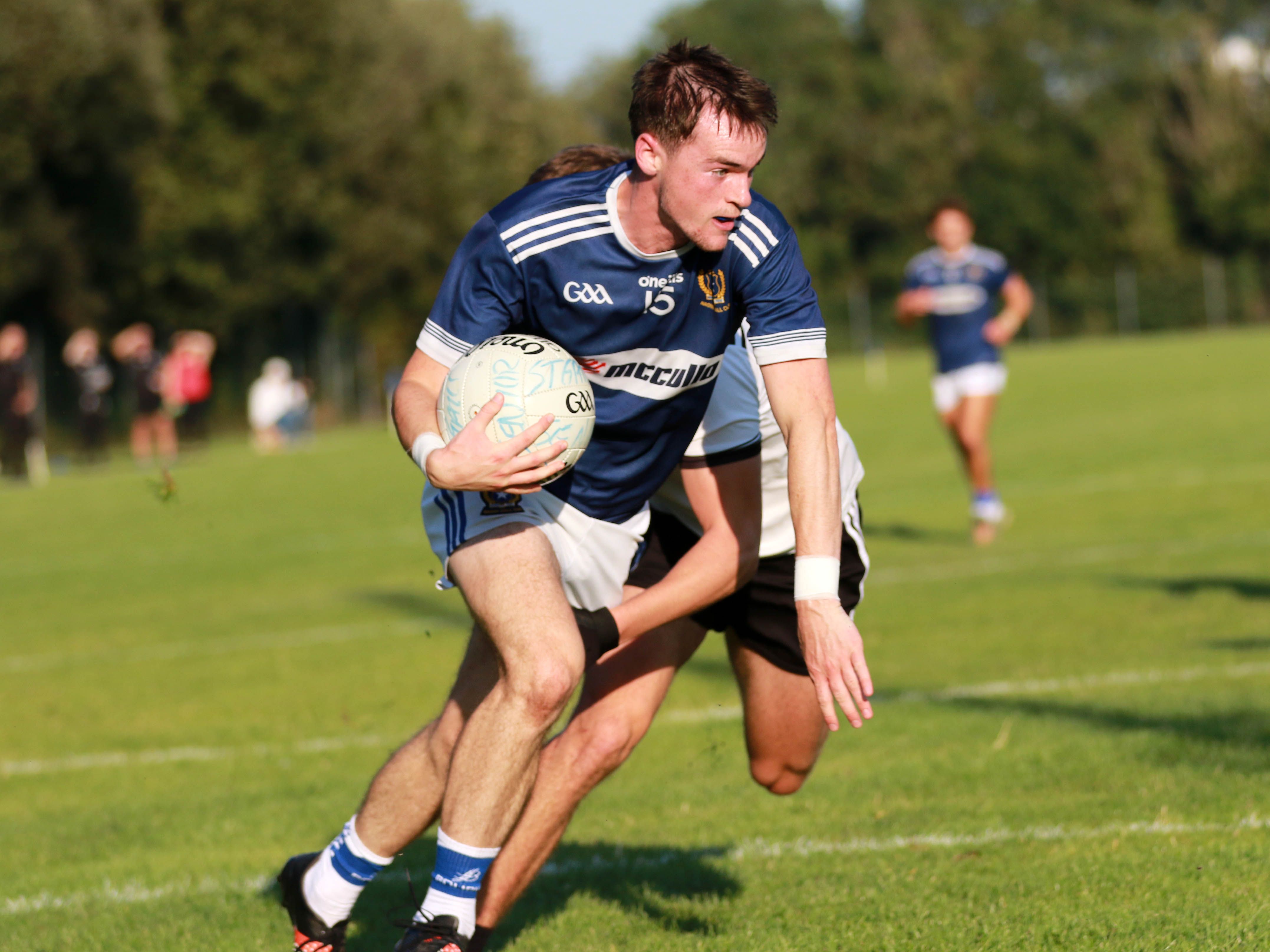 MAN-ON: Daniel Quinn evades his marker