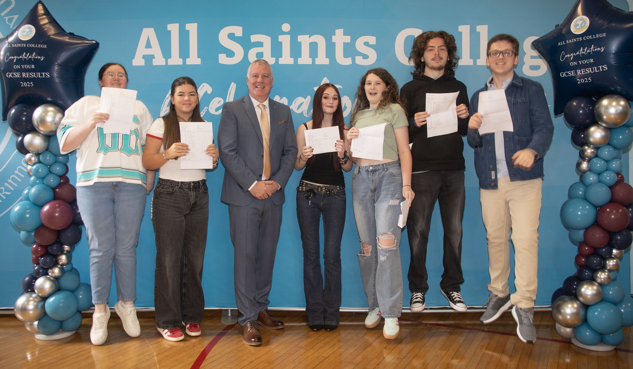 Jumping for joy at All Saints College