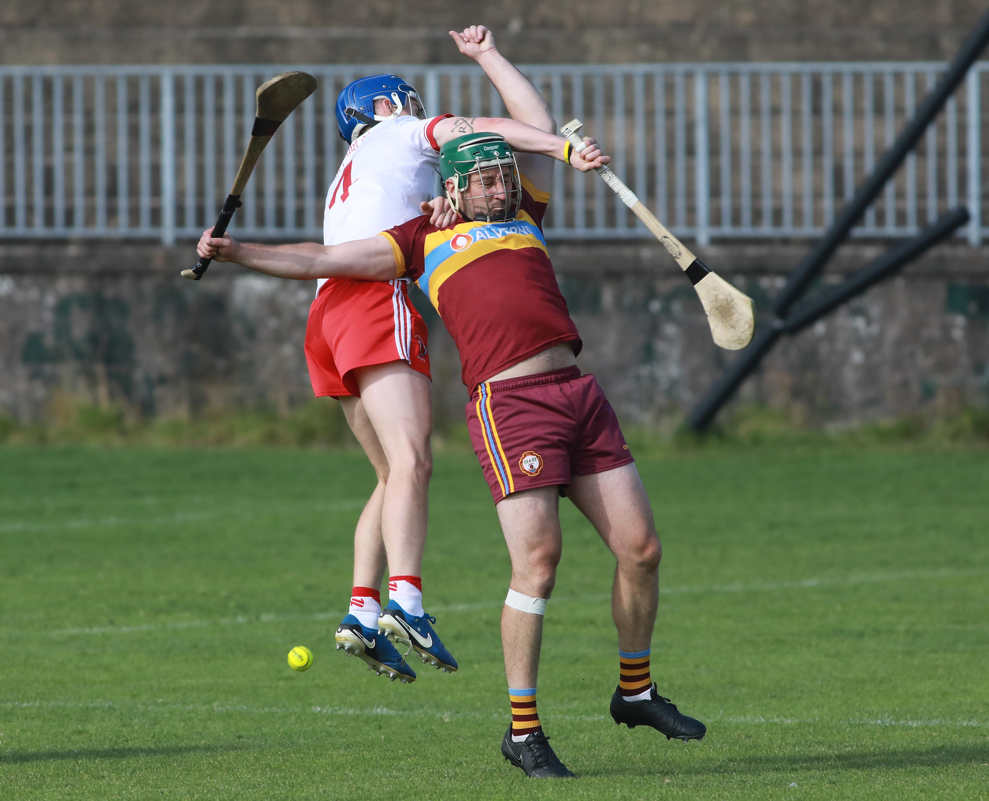 MAN-ON: Lámh Dhearg and Gort tussled hard for the win