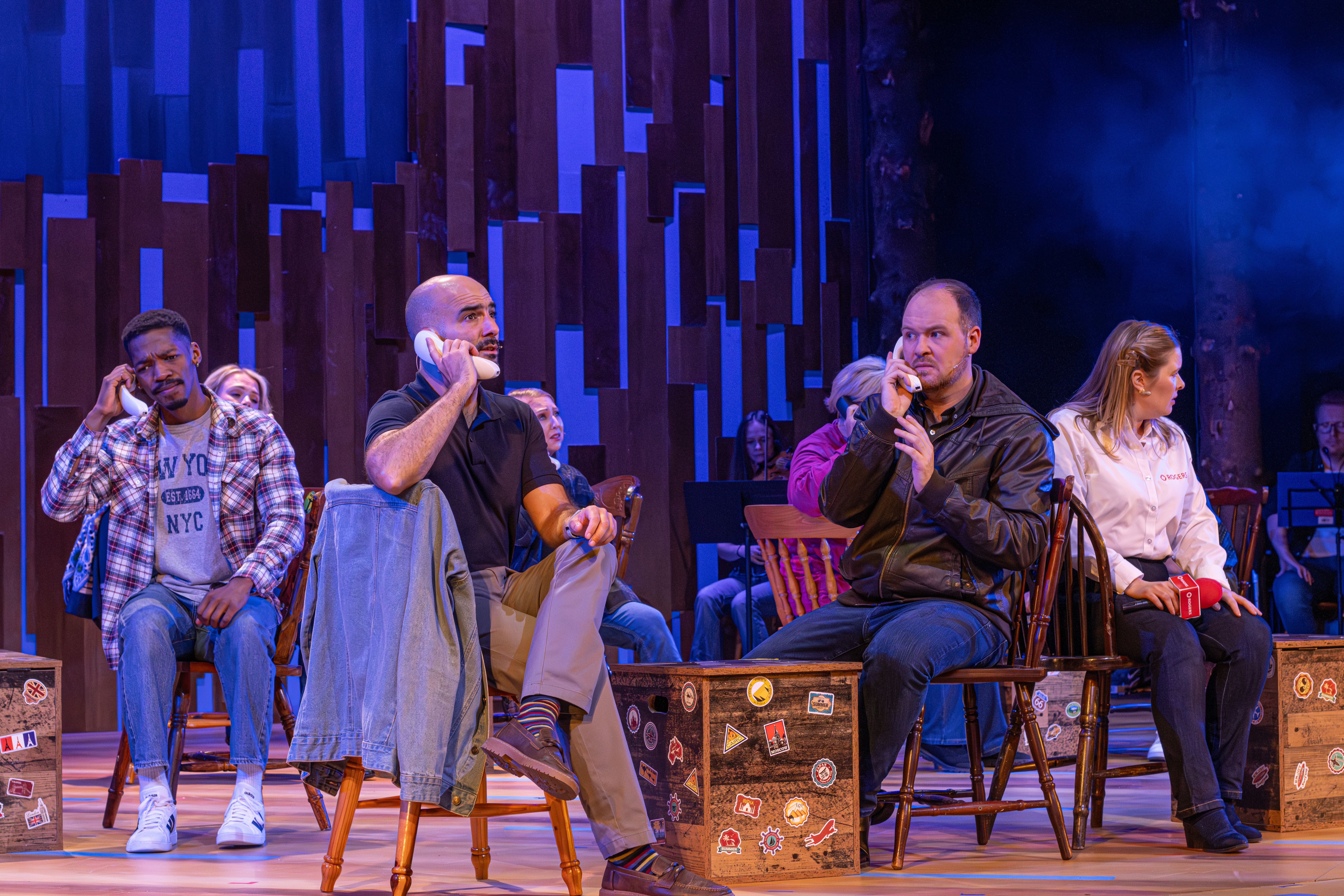 Phoning home from Gander     Photos by Nicola McKee Photography