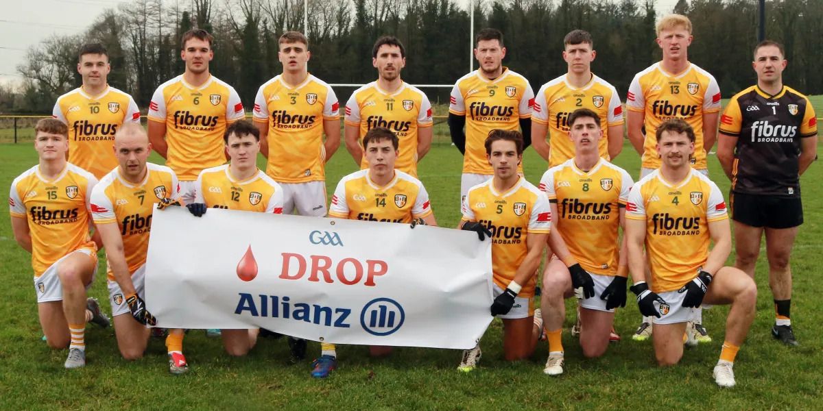 Antrim showed solidarity with the protest against league sponsors Allianz