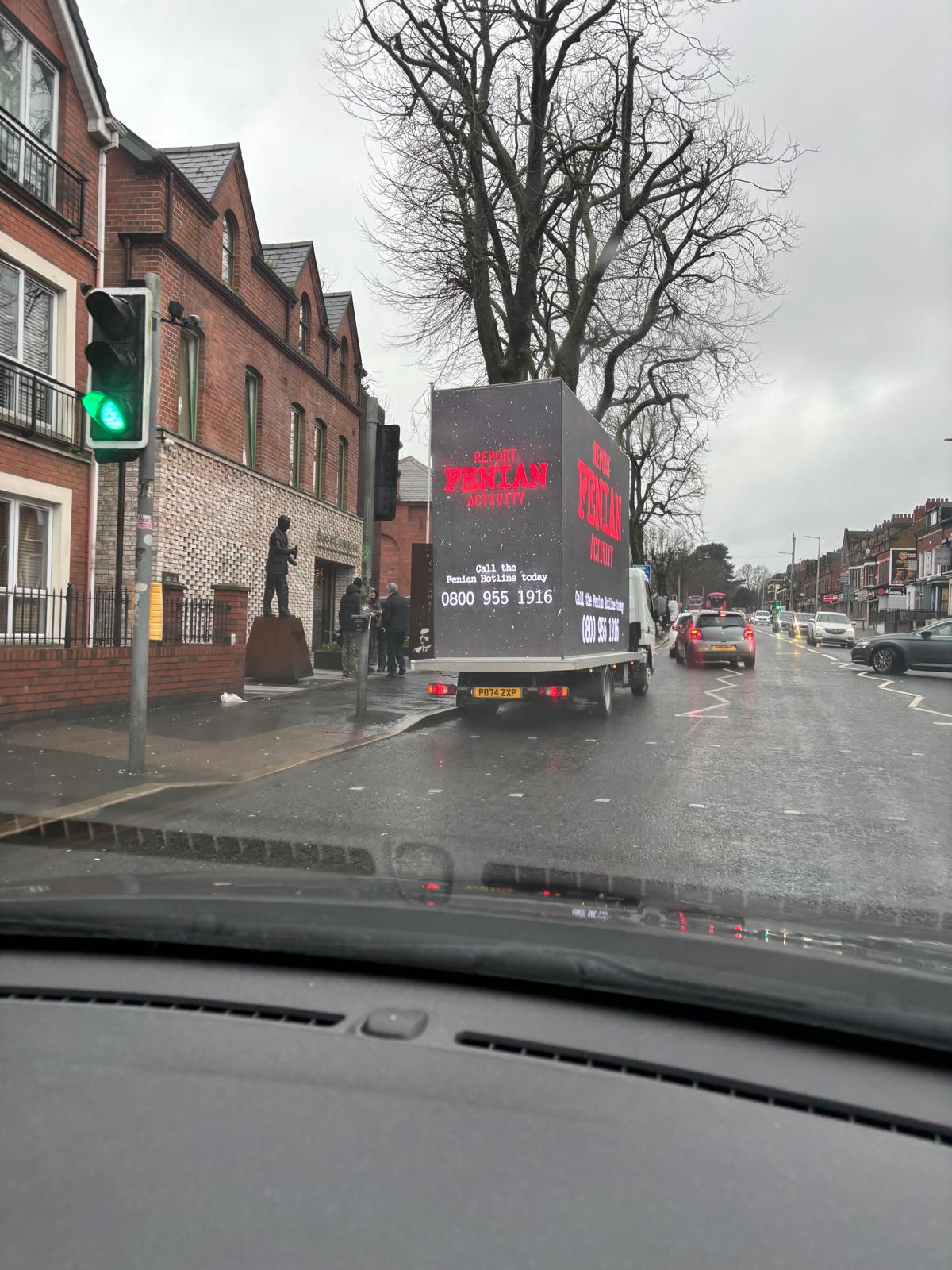 The van on the Falls Road