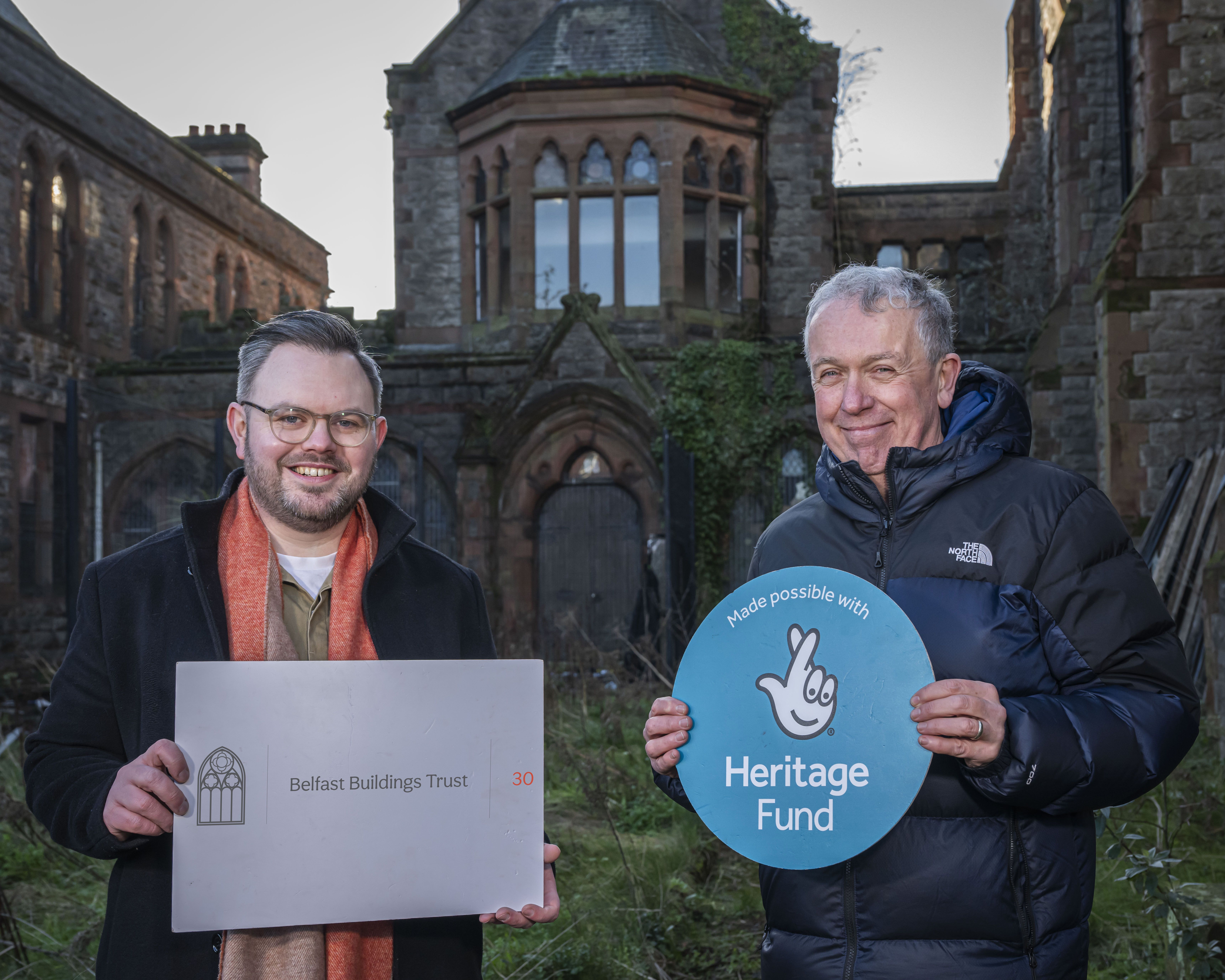 Dr Paul Mullan The National Lottery Heritage Fund and Shane Quinn Belfast Buildings Trust