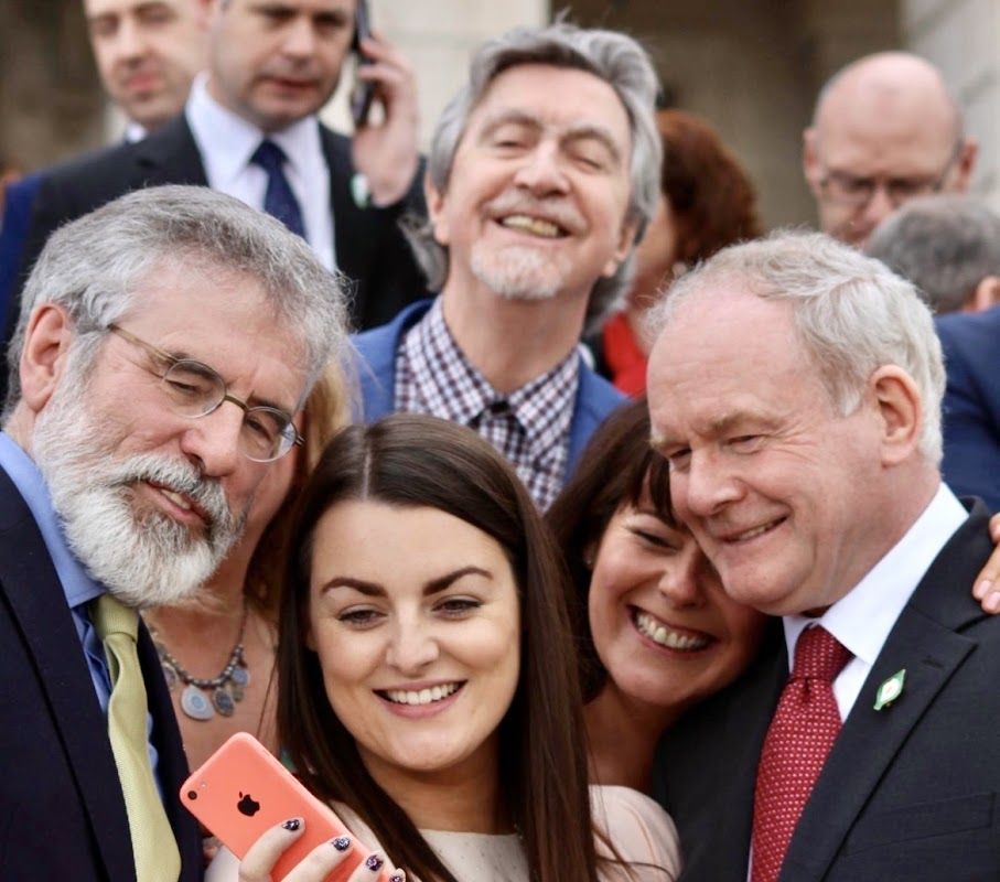 RIP: Mickey Brady photobombing at Stormont