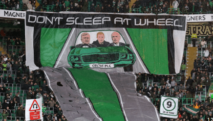 A banner was displayed in 2020 by the Green Brigade
