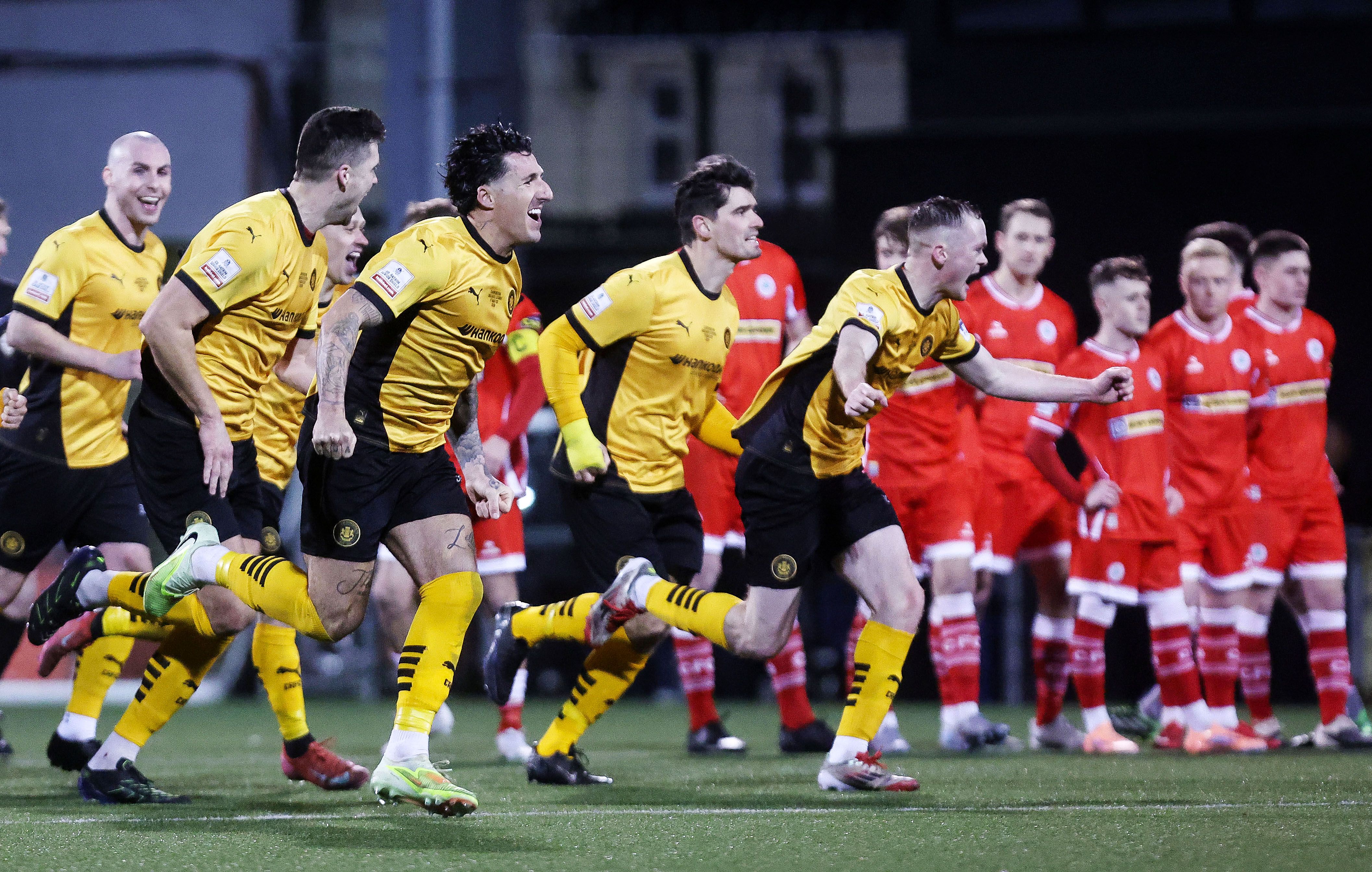 Carrick celebrate their shootout victory