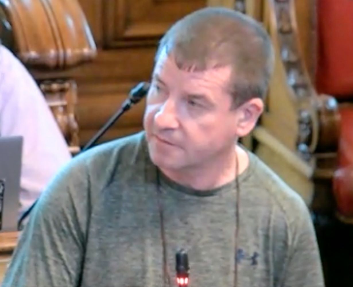 SOLIDARITY: Sinn Féin group leader Councillor Ciarán Beattie