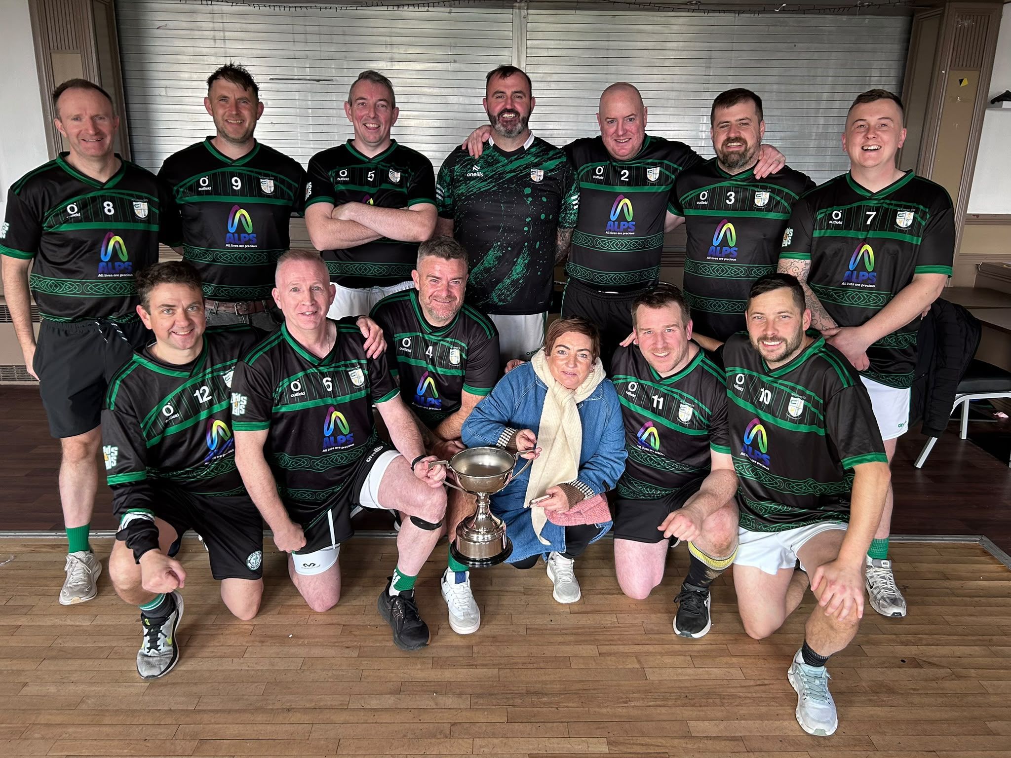 Cargin team pictured with the trophy