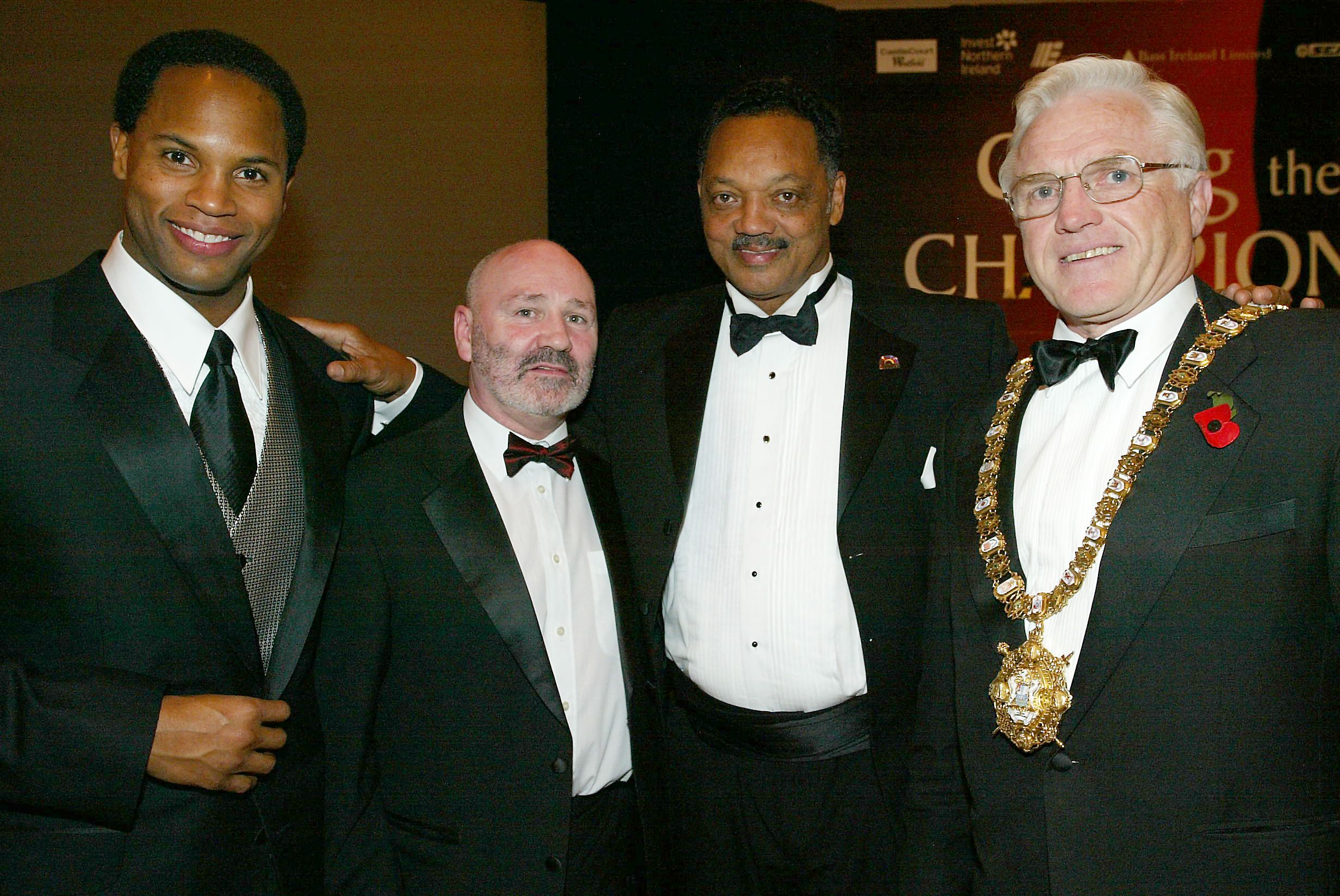 AISLING VISION: Jesse Jackson jr., Alex Maskey, Rev Jesse Jackson and Lord Mayor Tom Ekin back in 2004