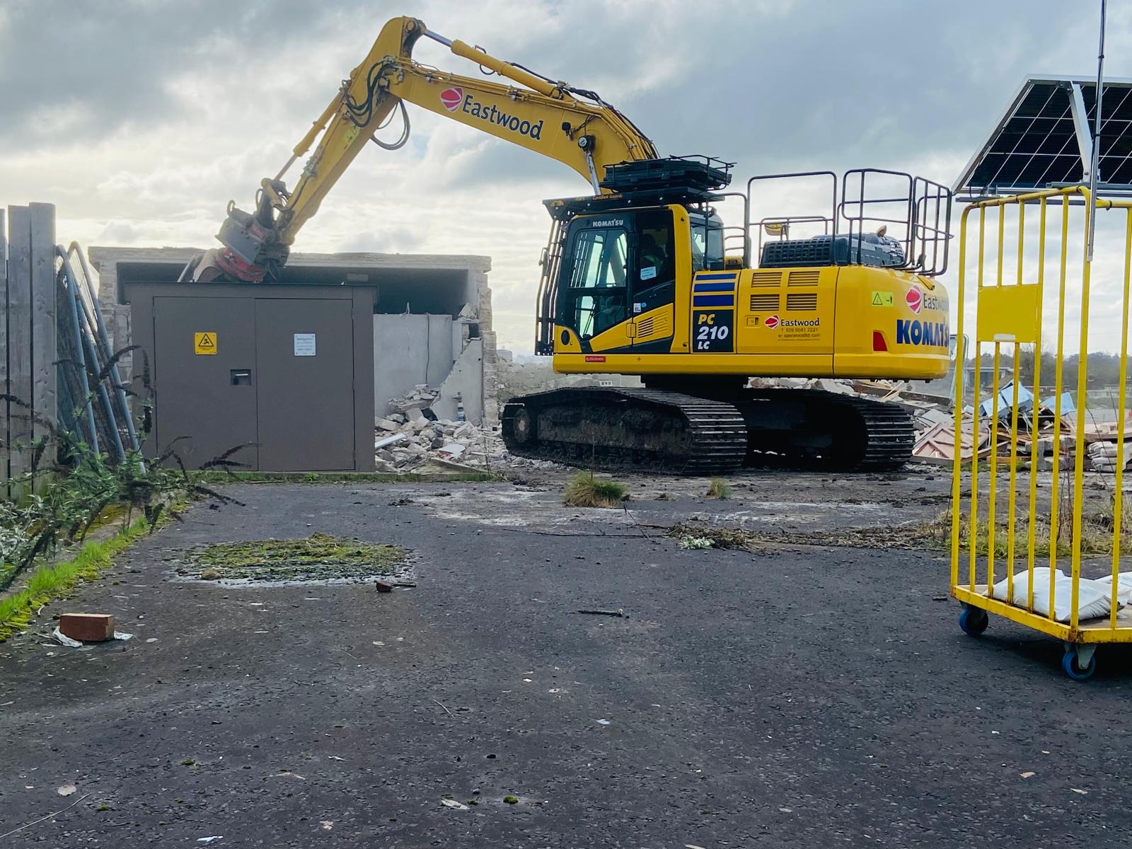 Clearance work is continuing at Casement Park this week