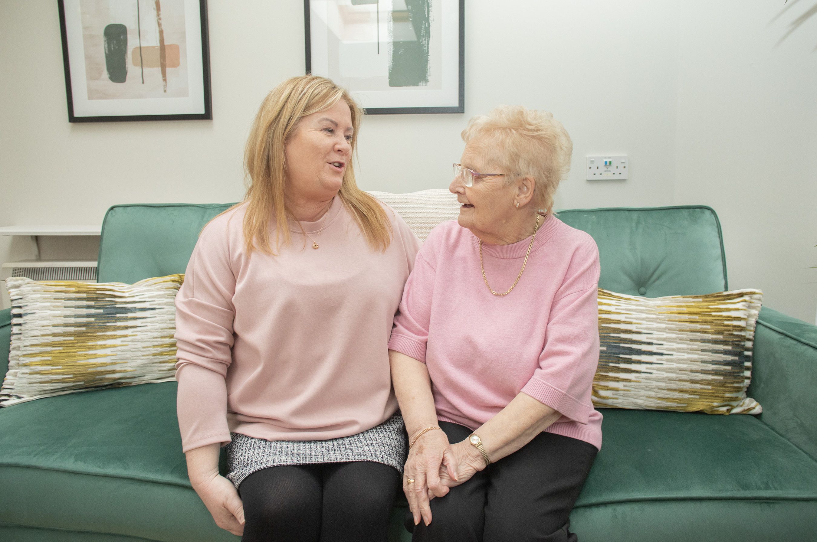Marie McConnell (scheme supervisor) and Angela Jordan (tenant)