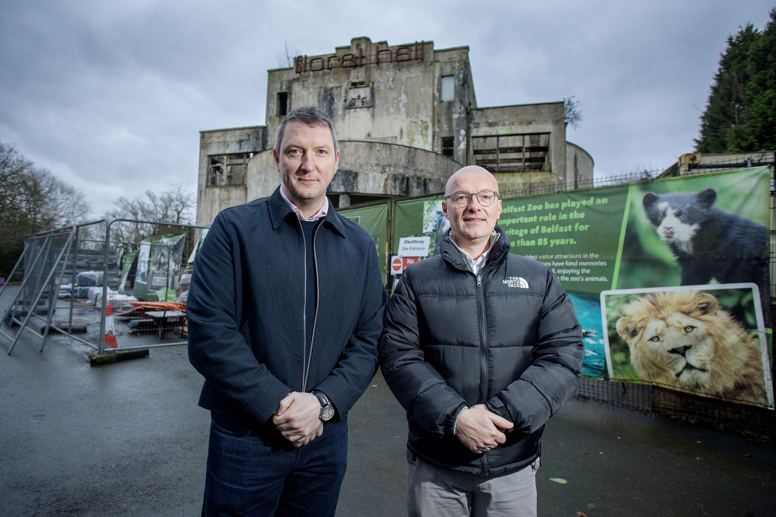 John Finucane MP and Councillor Luke Meenehan at Floral Hall this week