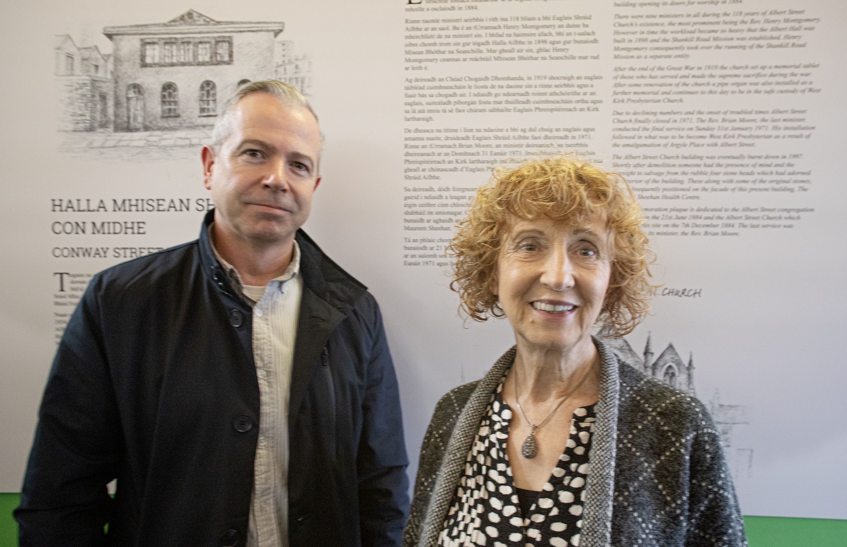 Viv Huner with Irish Language Commissioner Pól Deeds