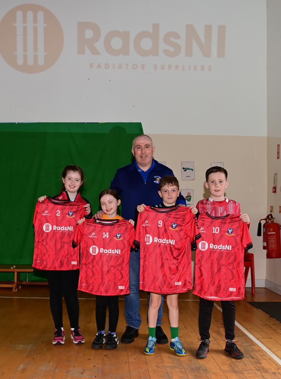 New Ballymacward school jersey's sponsored by RadsNI