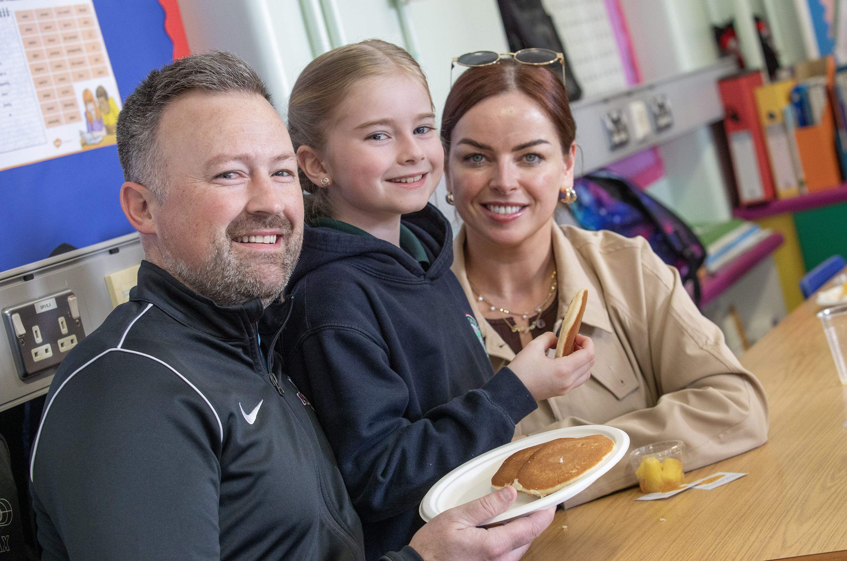 Freya Morrison with parents Neil and Natasha