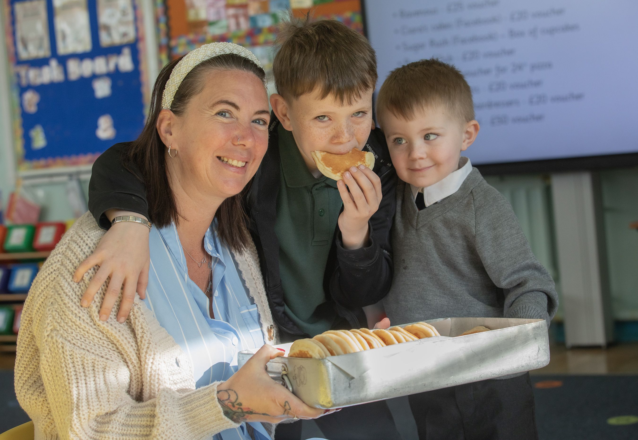 Zac and Logan Hutton with mum Shauna