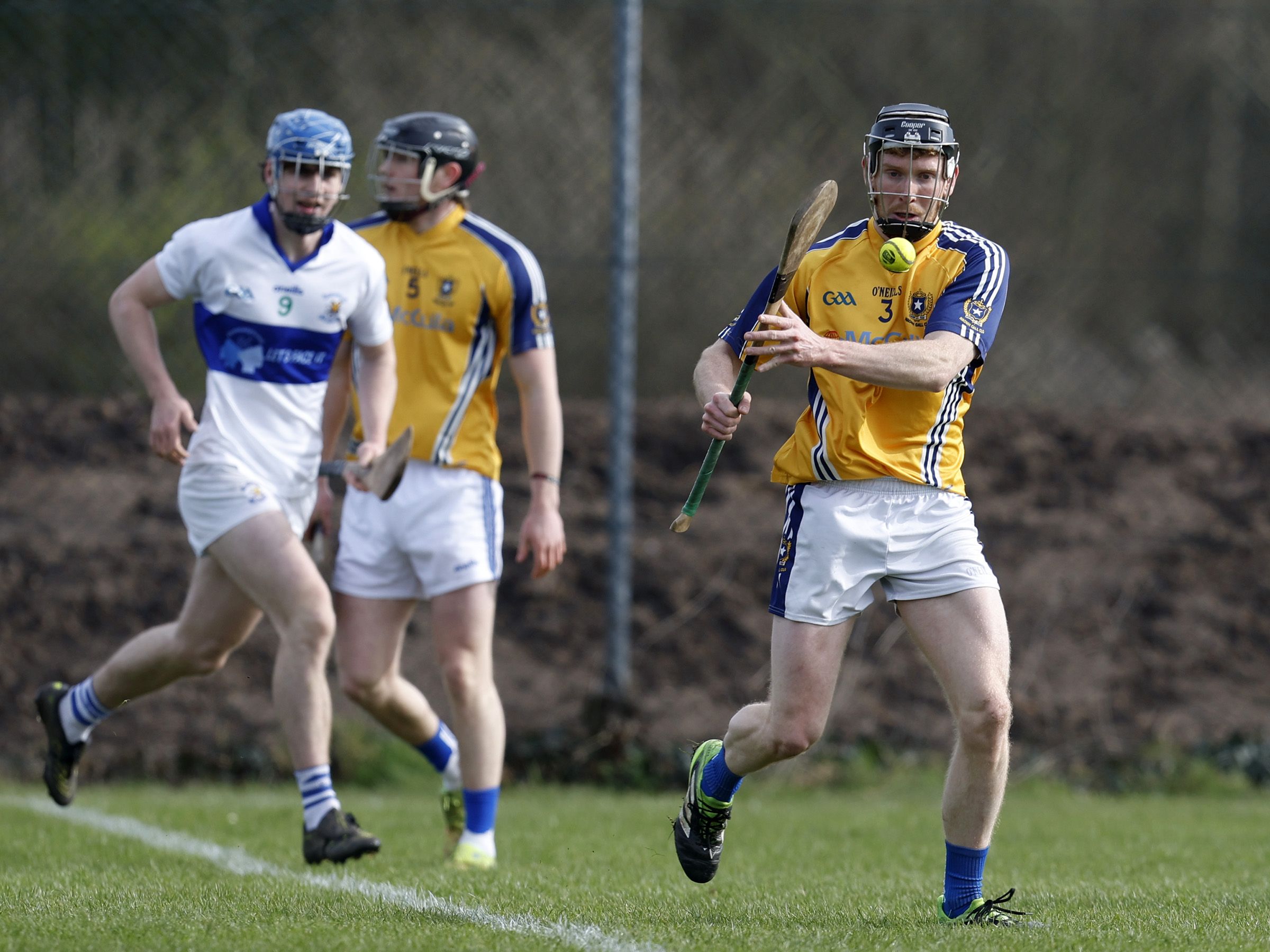 Dan Churchill clears his lines for St Gall's