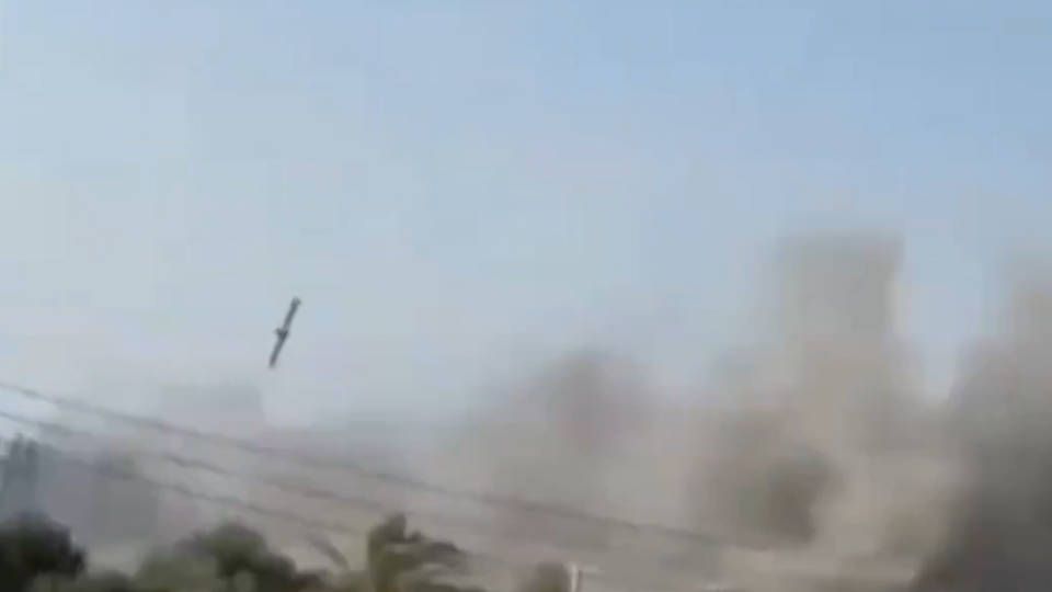 SLAUGHTER: A US Tomahawk missile about to explode in an Iranian primary school