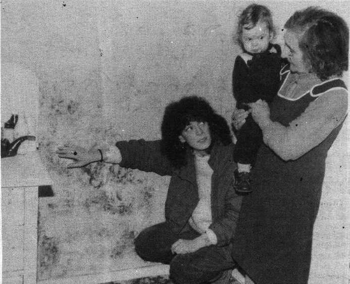 CONCERN: Trish Holland with Mrs O’Hagan in her home