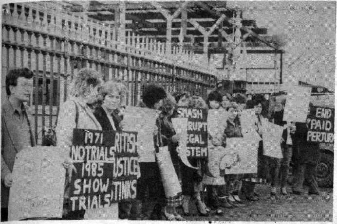 ENOUGH IS ENOUGH: The Relatives for Justice protest outside Crumlin Road Courthouse