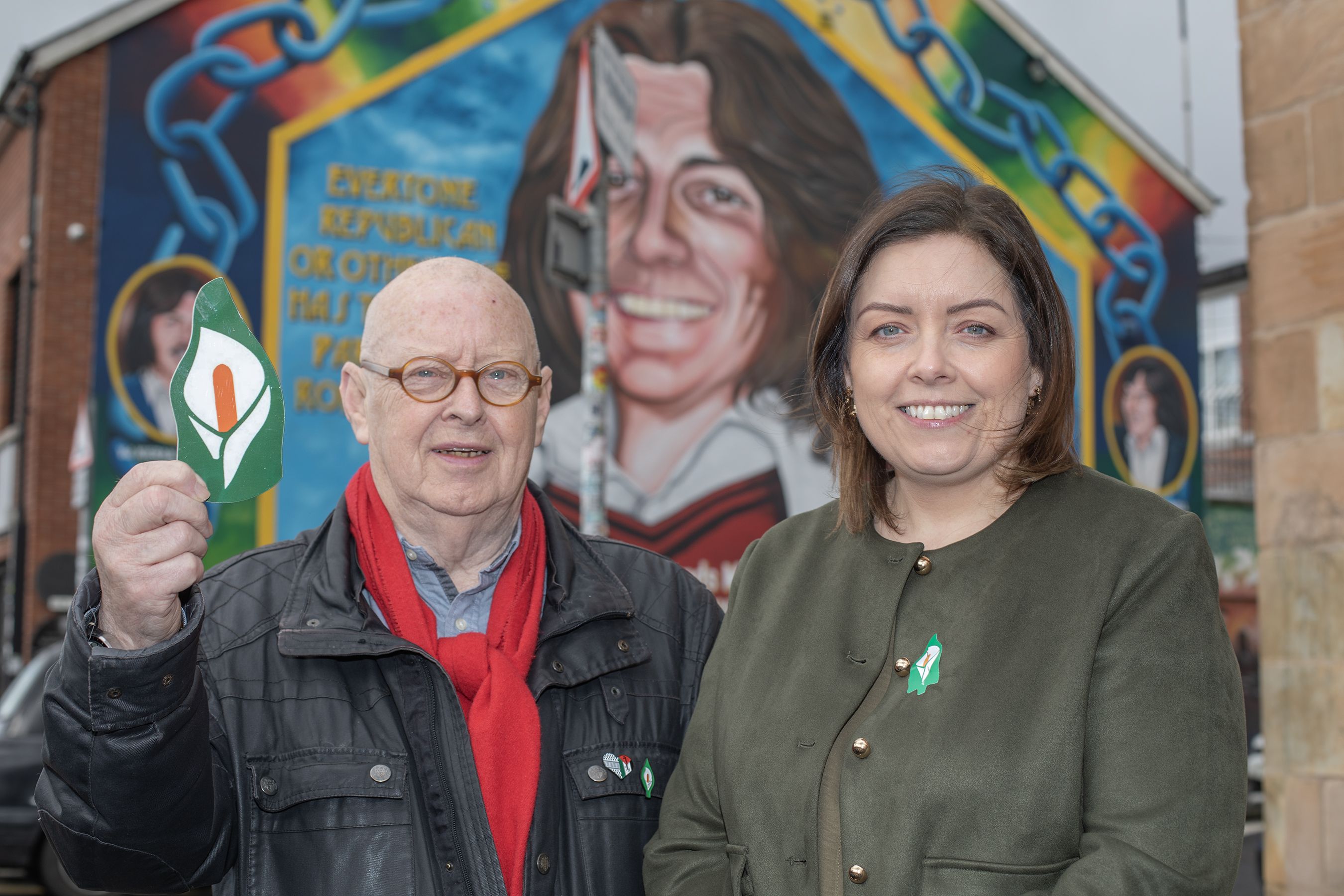 Joe Austin from the National Graves Association and Deirdre Hargey MLA