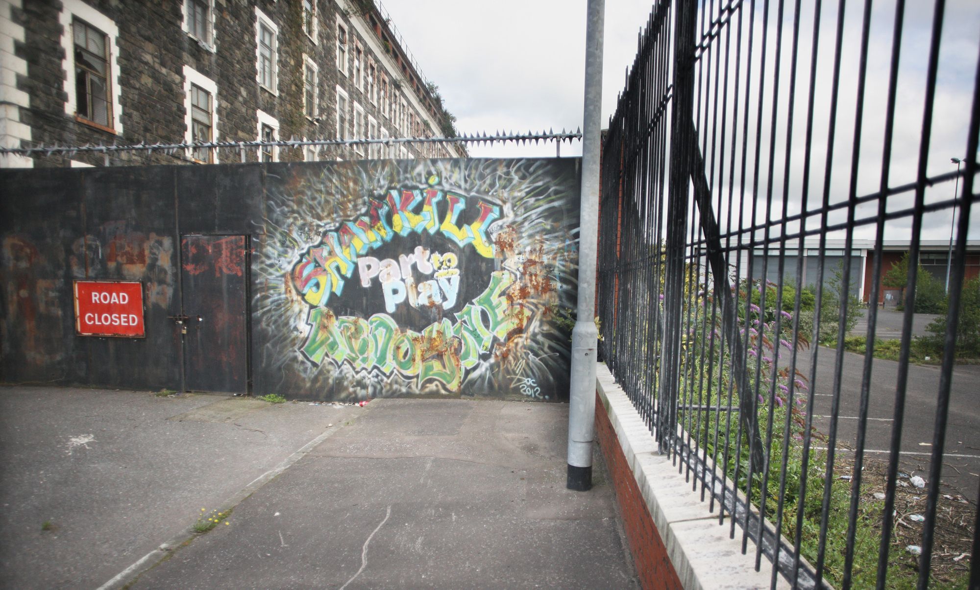 The former Flax Street barrier which has been removed