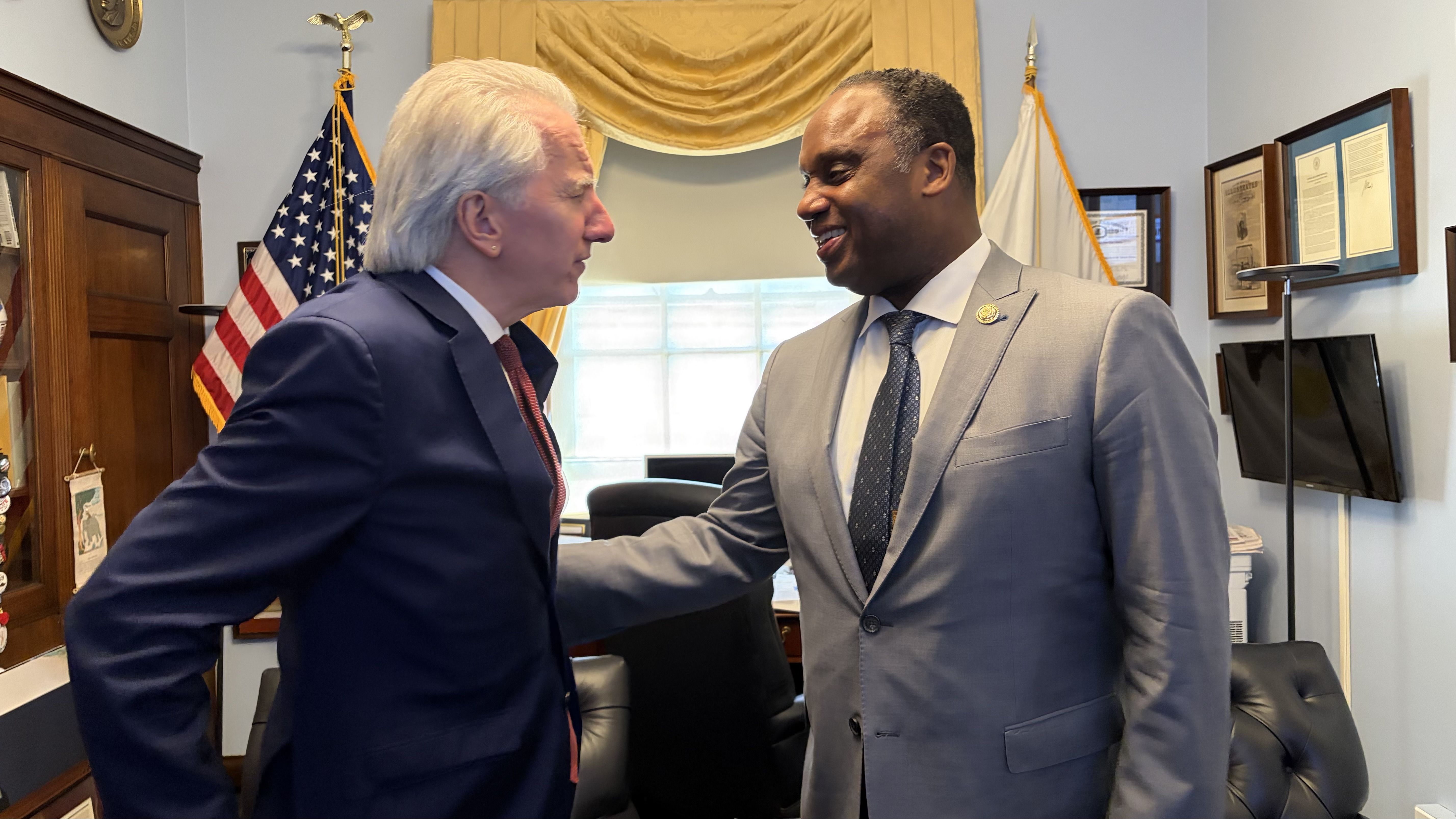 CAPITAL IDEA: Congressman Jonathan Jackson and the author on Capitol Hill last week