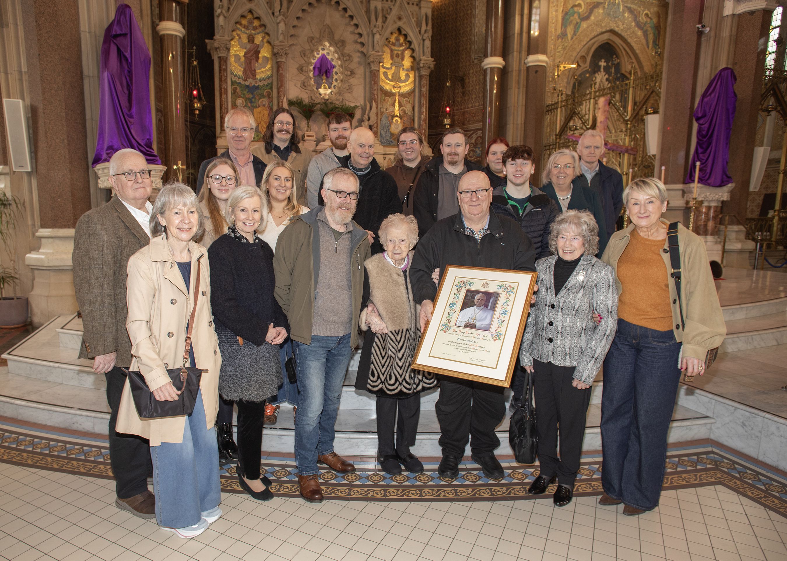 Una with her extended family