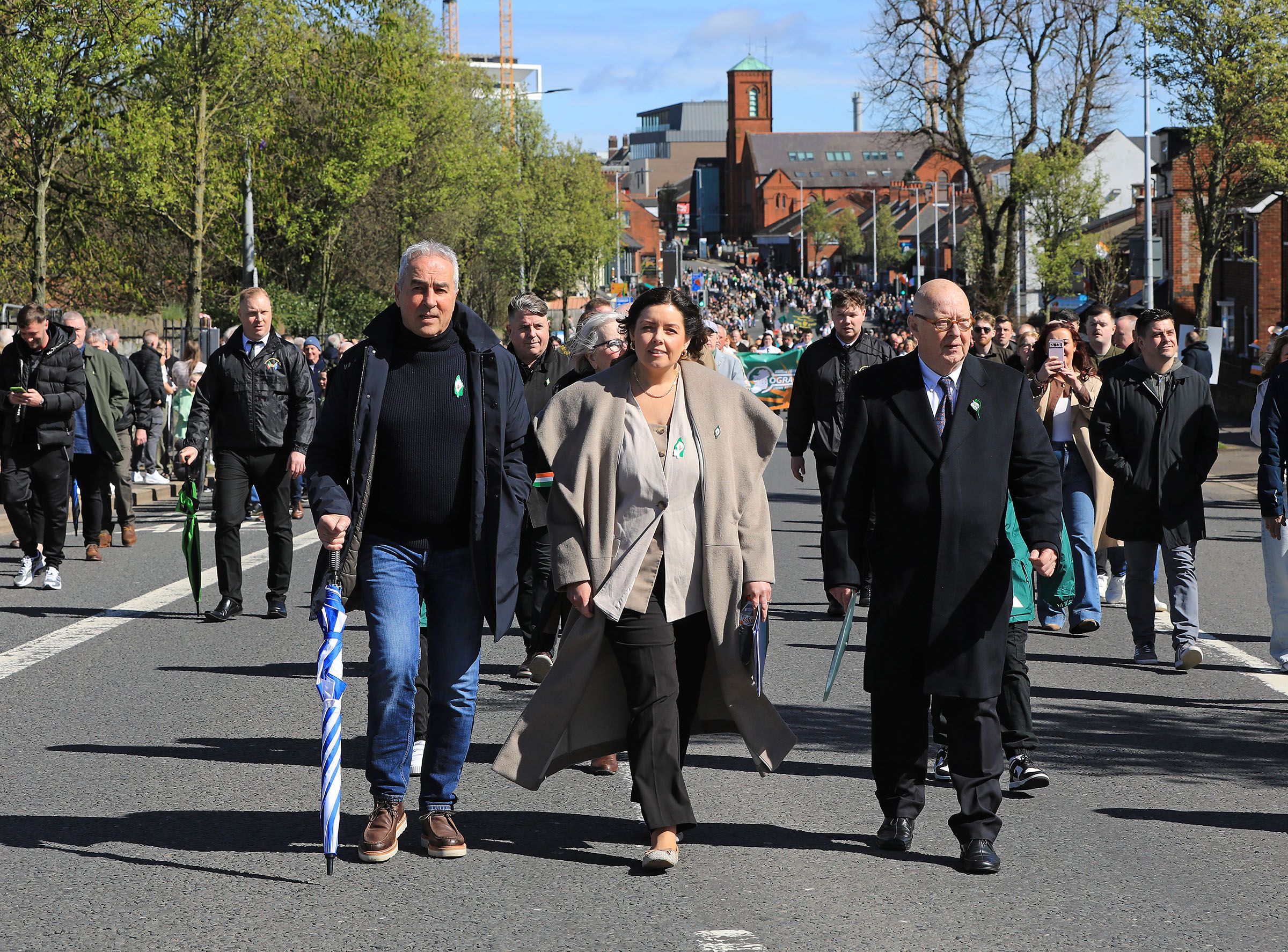 Deirdre Hargey MLA, Pat Sheehan MLA and Joe Austin from the National Graves Association
