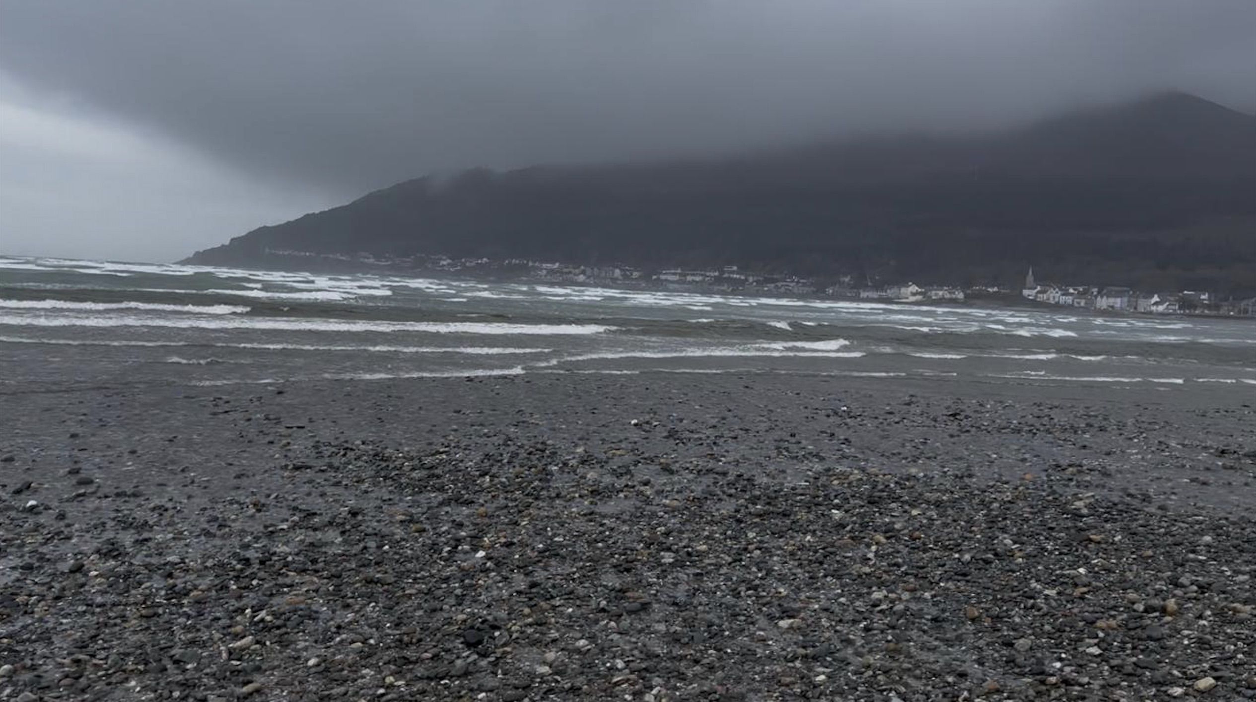 OVERCAST: The beach at Newcastle on a grey Easter weekend
